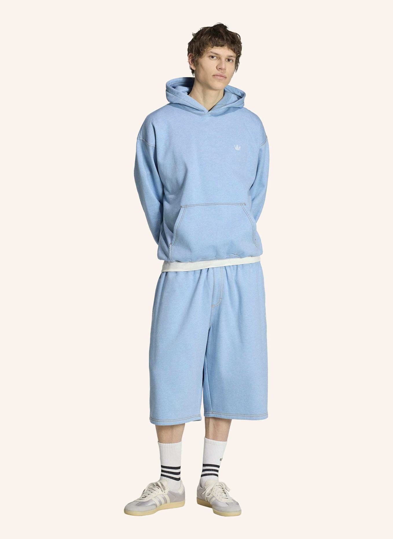 adidas Originals TREFOIL ESSENTIALS HOODIE, MELIERT, LOCKER GESCHNITTEN: HELLBLAU