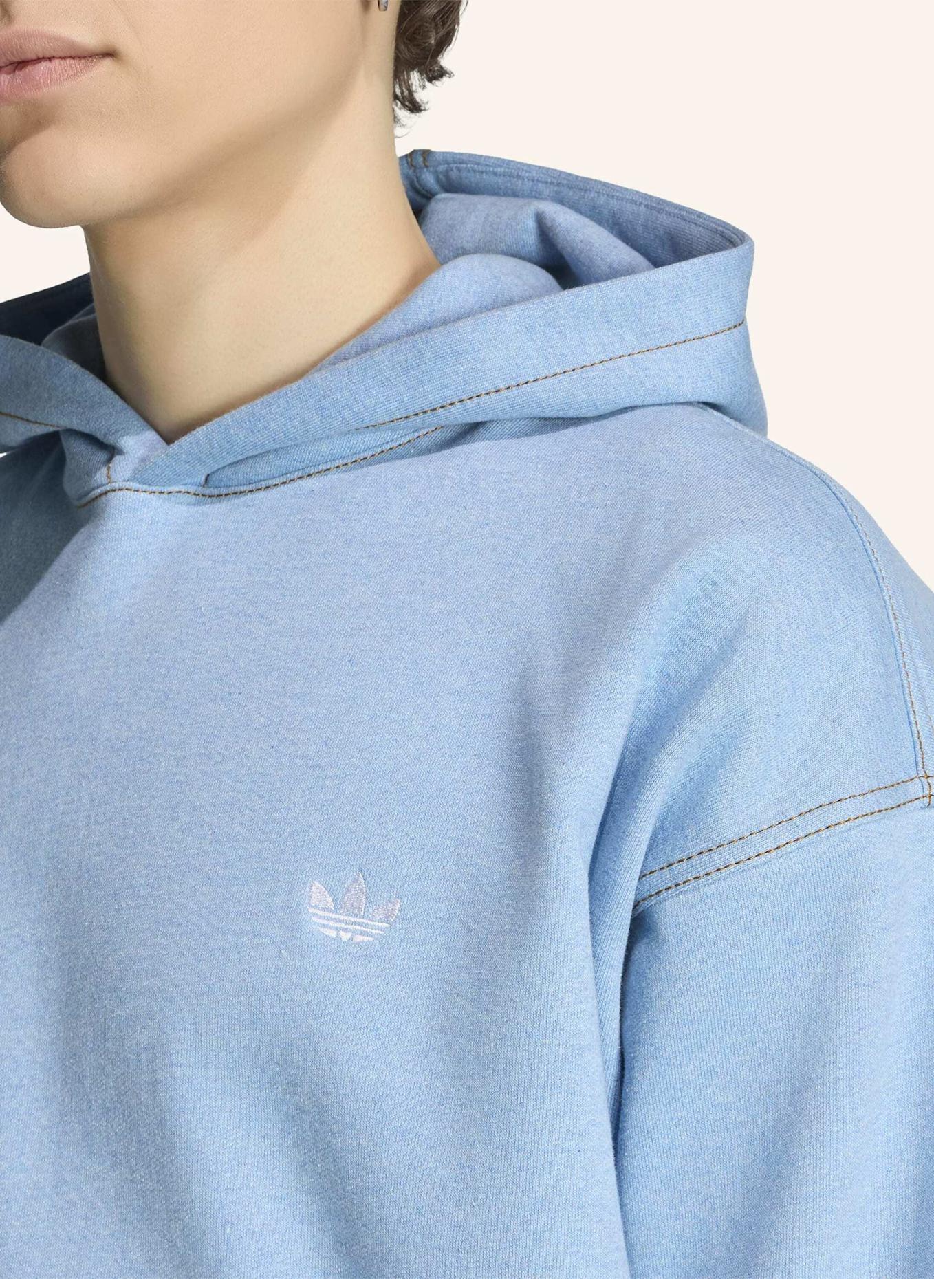 adidas Originals TREFOIL ESSENTIALS HOODIE, MELIERT, LOCKER GESCHNITTEN: HELLBLAU