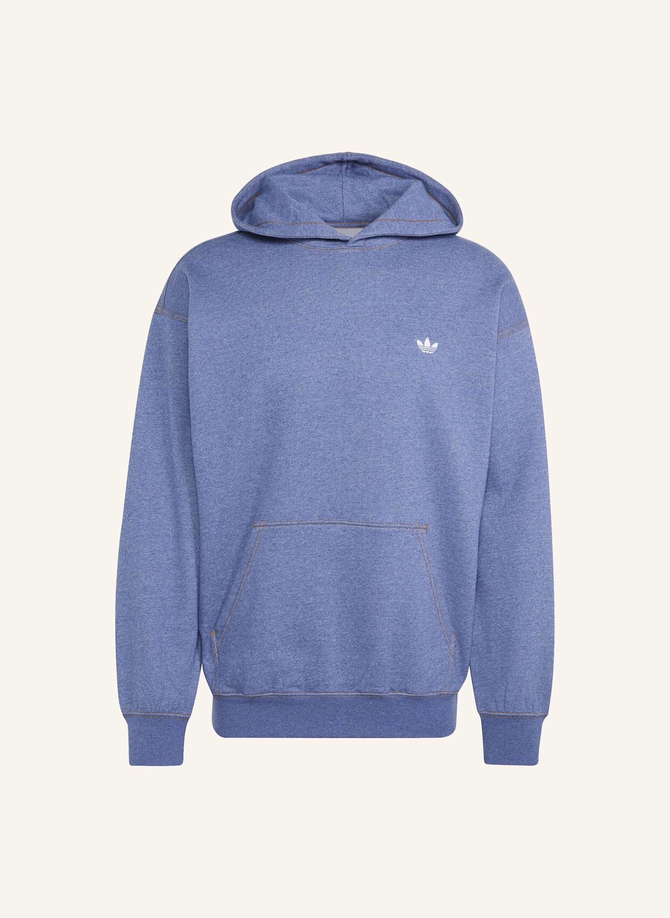 adidas Originals TREFOIL ESSENTIALS HOODIE, MELIERT, LOCKER GESCHNITTEN: BLAU