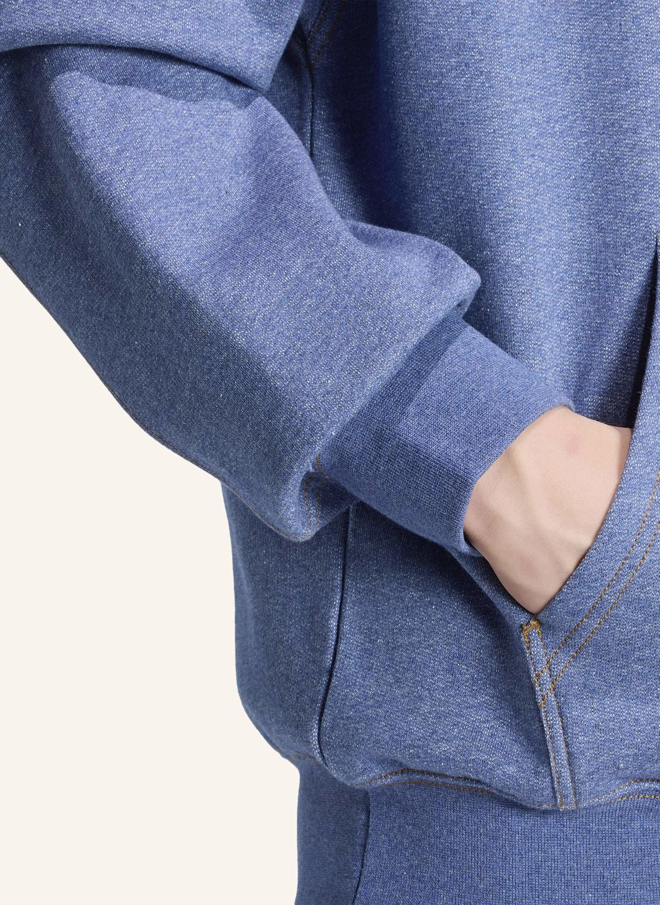 adidas Originals TREFOIL ESSENTIALS HOODIE, MELIERT, LOCKER GESCHNITTEN: BLAU