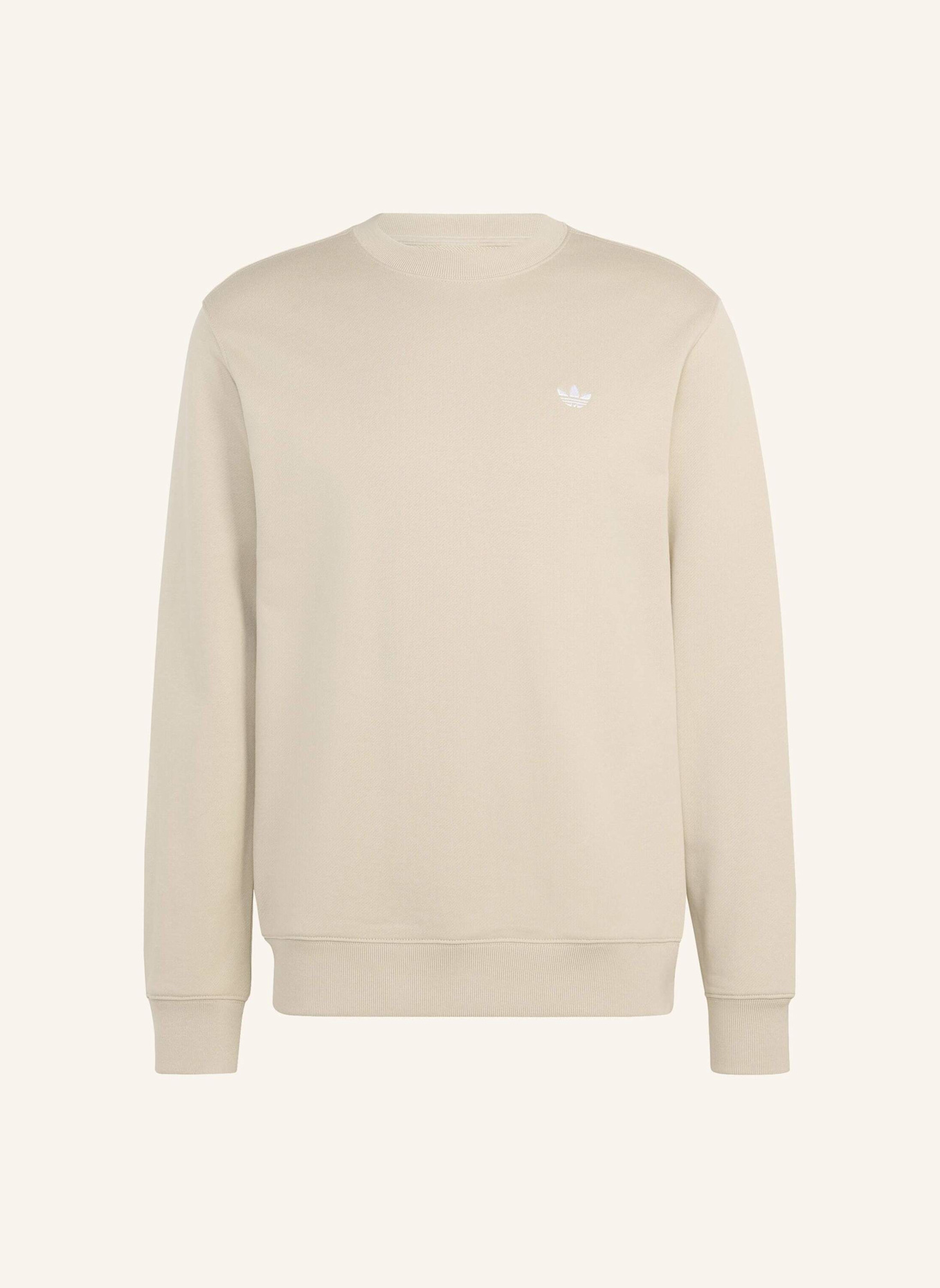 adidas Originals TREFOIL ESSENTIALS CREW FRENCH TERRY SWEATSHIRT: BEIGE