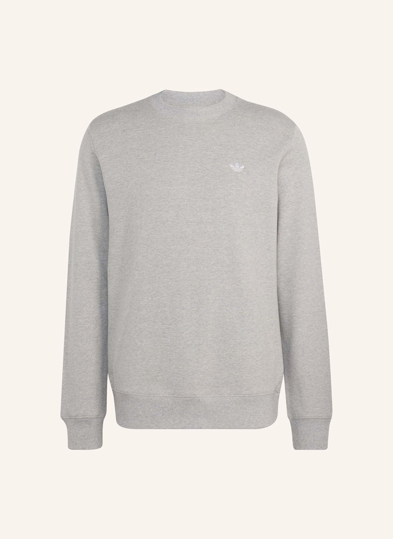 adidas Originals TREFOIL ESSENTIALS CREW FRENCH TERRY SWEATSHIRT: GRAU