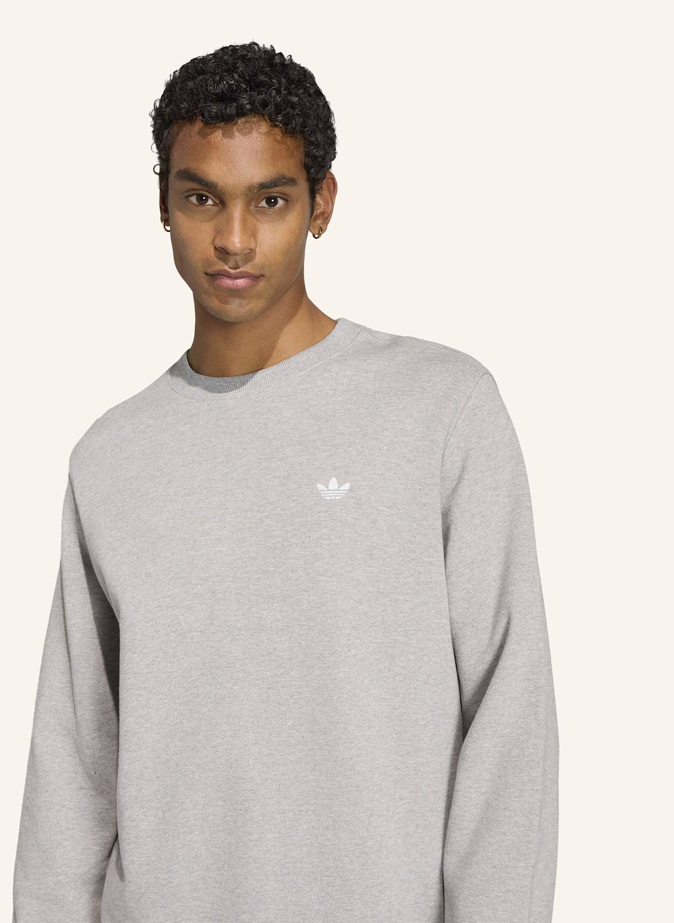 adidas Originals TREFOIL ESSENTIALS CREW FRENCH TERRY SWEATSHIRT: GRAU