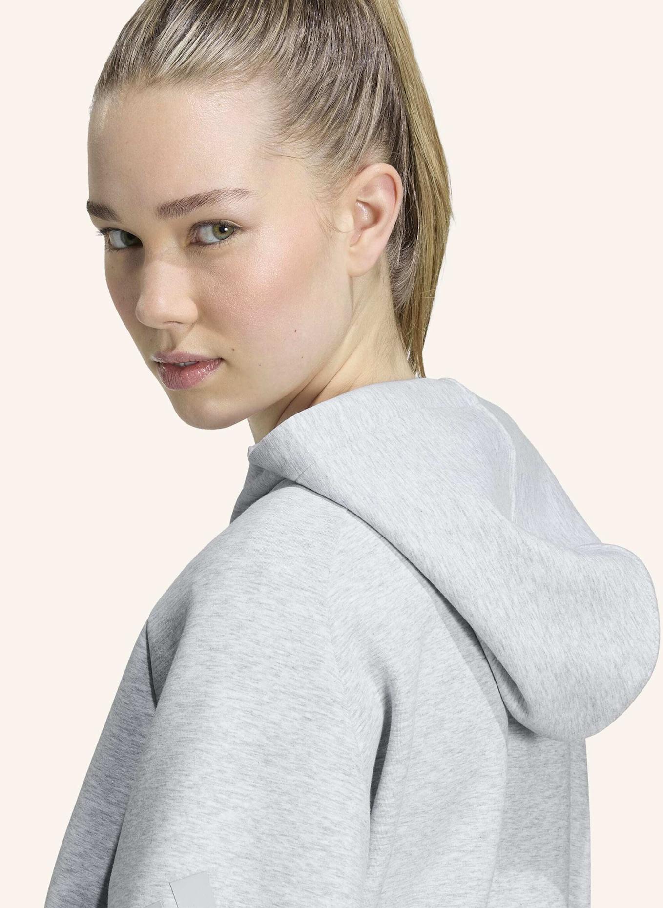 adidas SOFT LUX KAPUZENJACKE, REISSVERSCHLUSS: GRAU