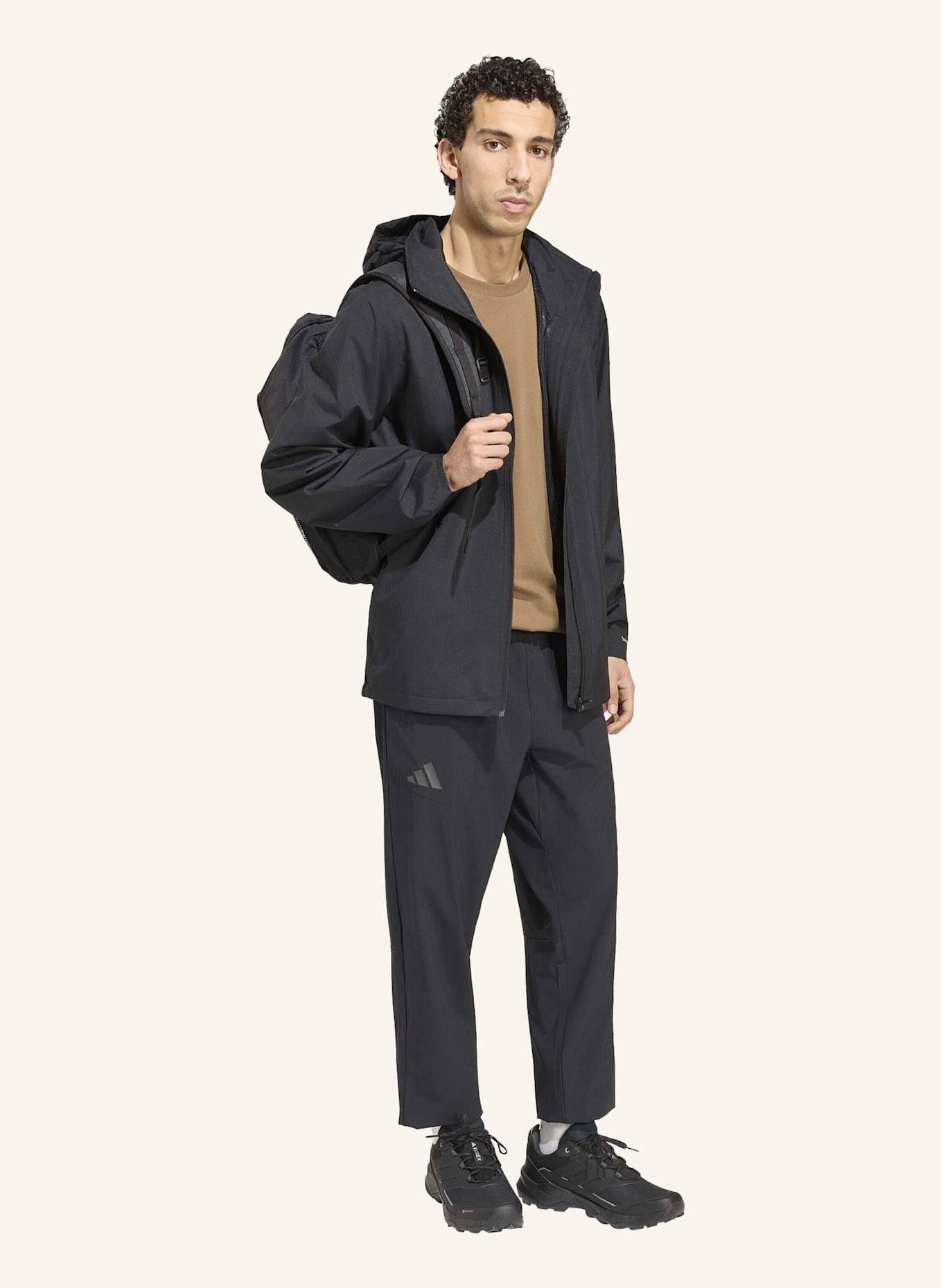 adidas TERREX TERREX MULTI ESSENTIALS REGENJACKE, ZWEILAGIG: SCHWARZ