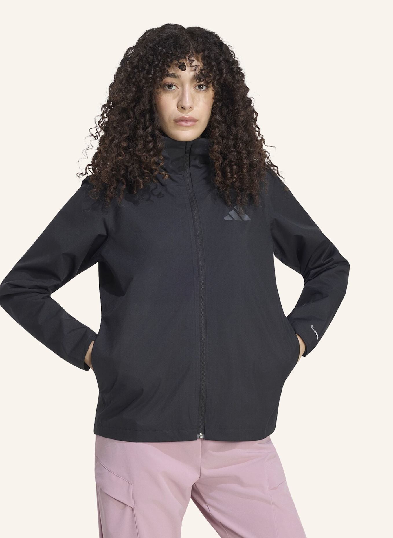 adidas TERREX TERREX MULTI ESSENTIALS CLIMAPROOF REGENJACKE, ZWEILAGIG: SCHWARZ