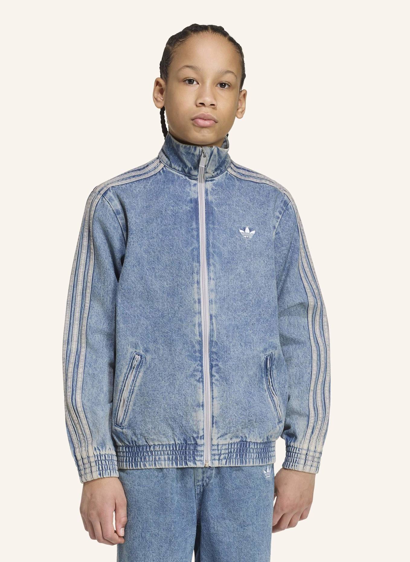 adidas Originals FIREBIRD ORIGINALS JACKE, DENIM, LOCKER GESCHNITTEN: BLAU