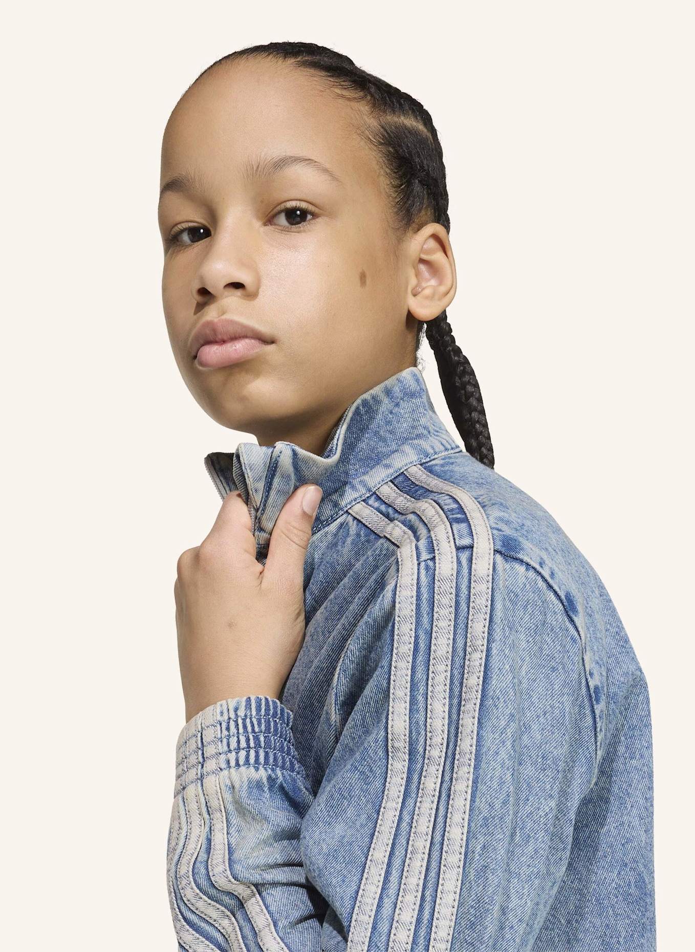 adidas Originals FIREBIRD ORIGINALS JACKE, DENIM, LOCKER GESCHNITTEN: BLAU