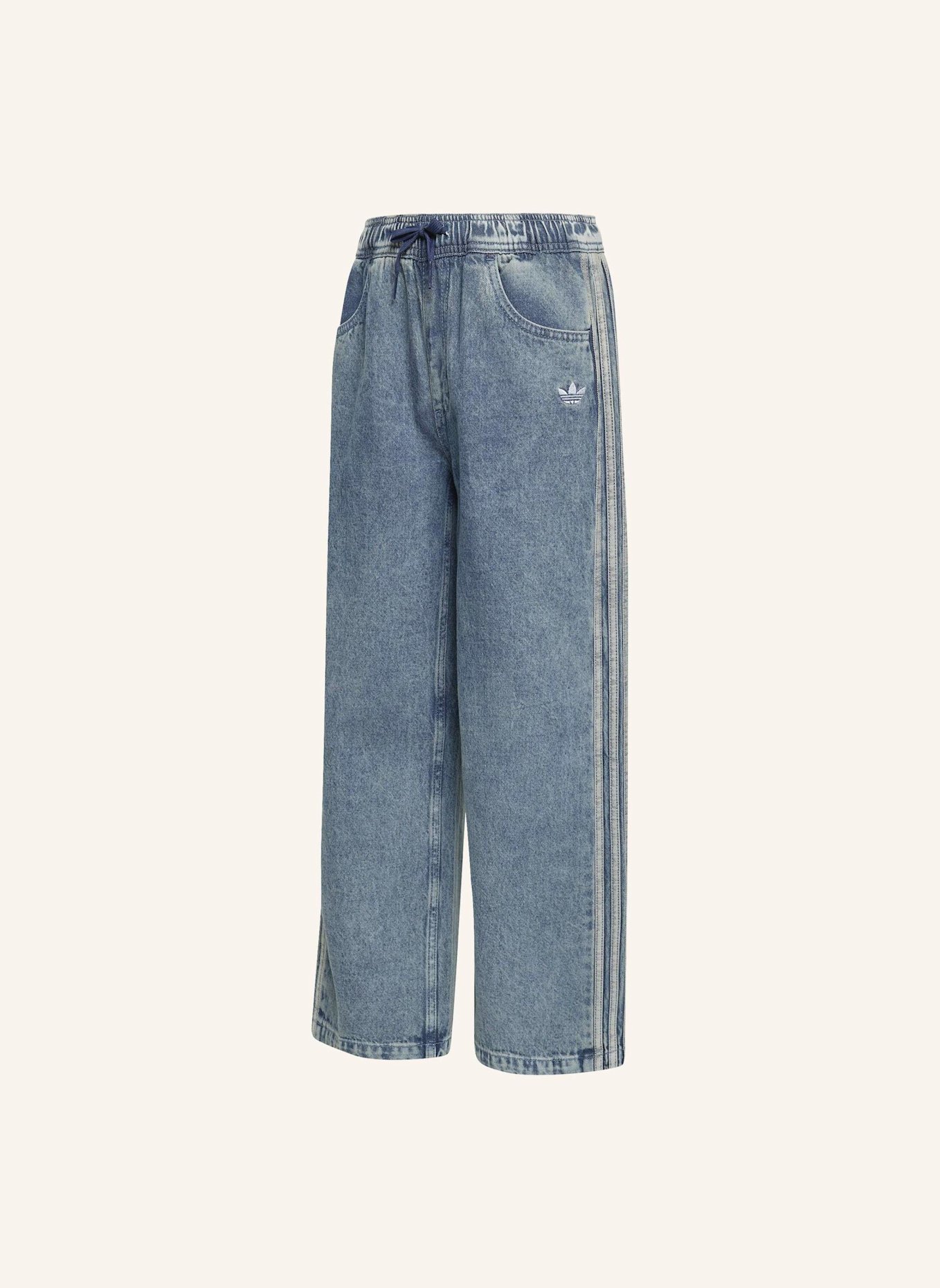 adidas Originals FIREBIRD LOCKER GESCHNITTENE DENIM TRAININGSHOSE: BLAU