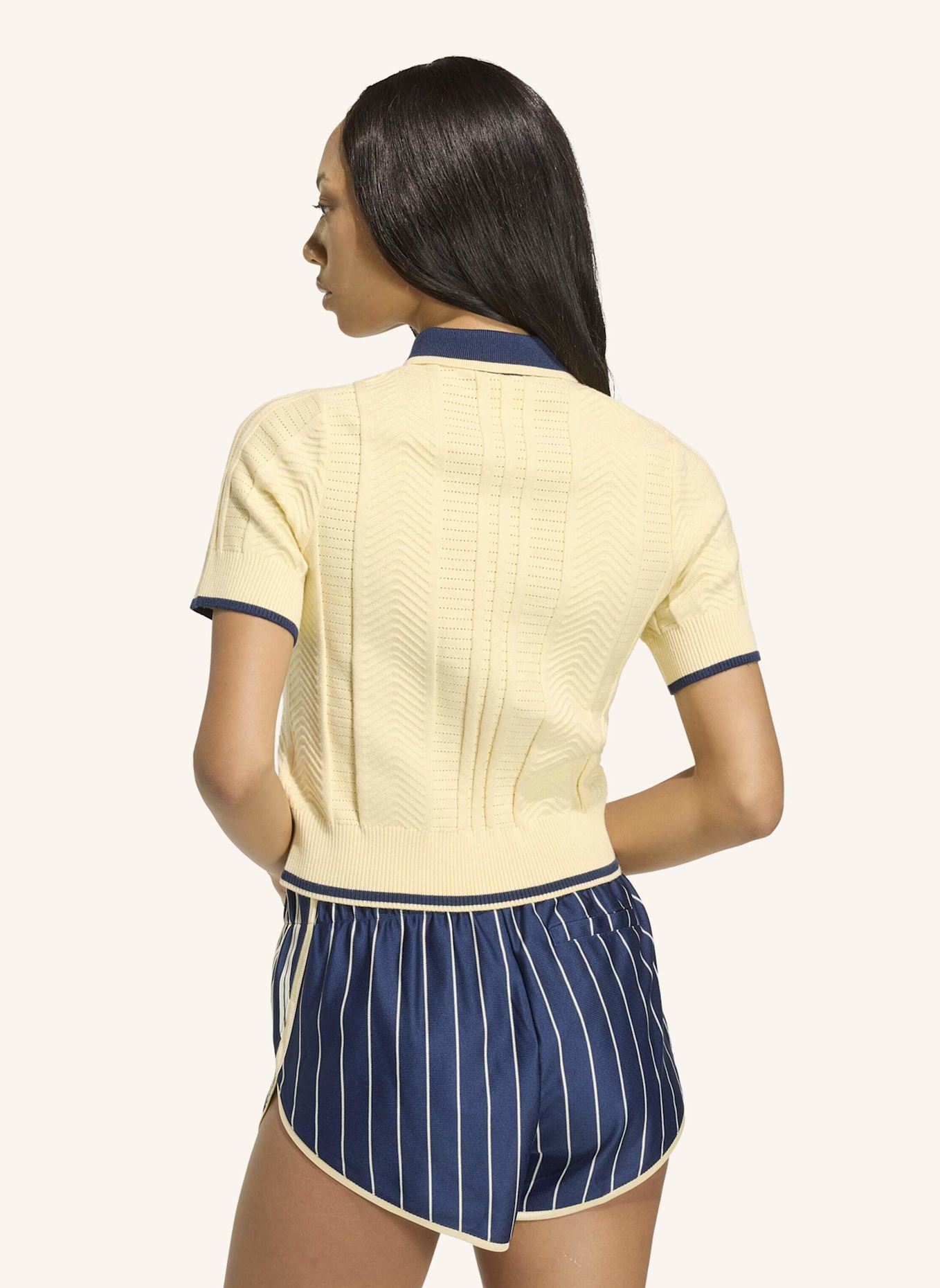 adidas Originals CALI POLOSHIRT, ZOPFMUSTER: CREME