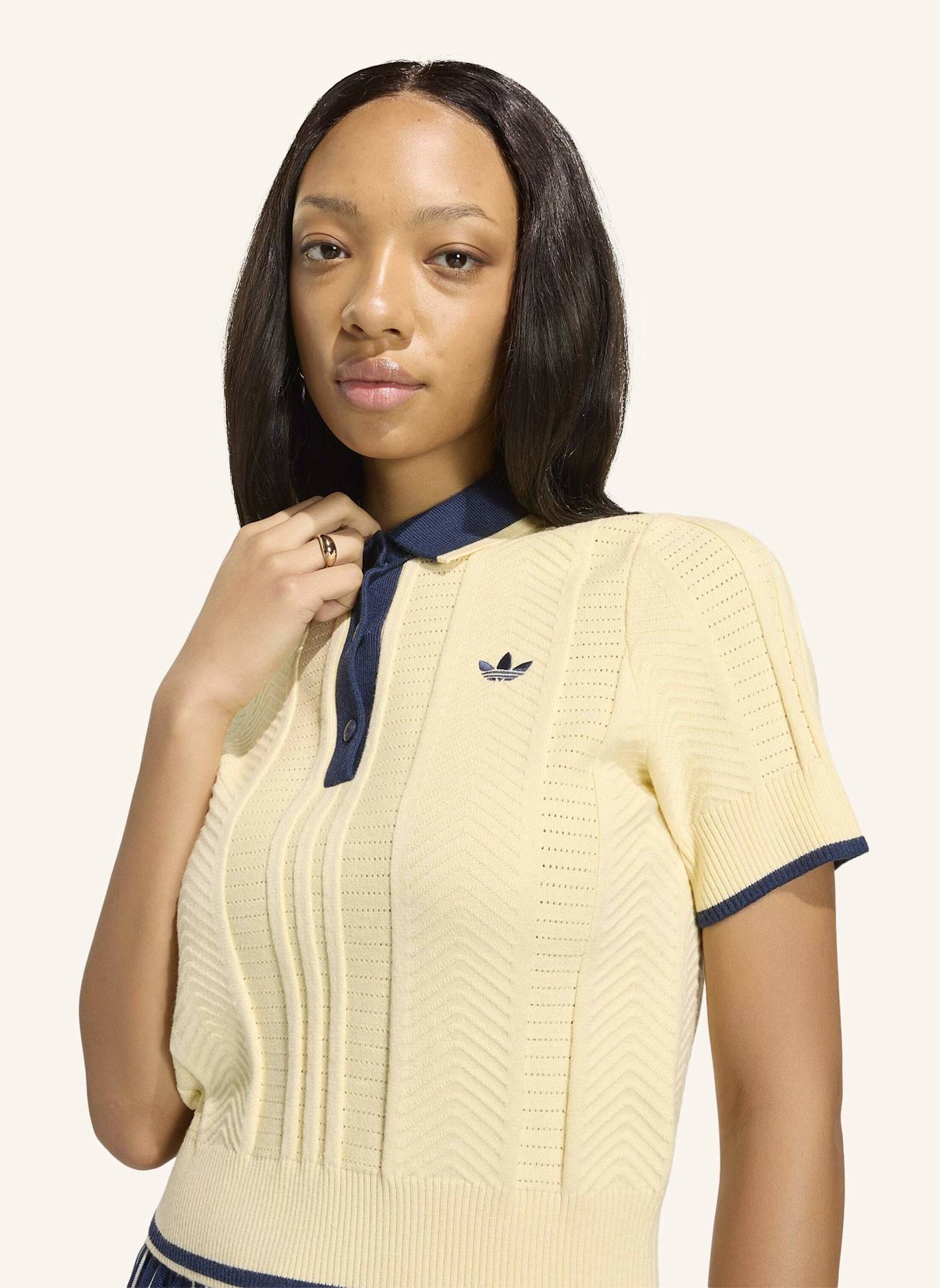 adidas Originals CALI POLOSHIRT, ZOPFMUSTER: CREME