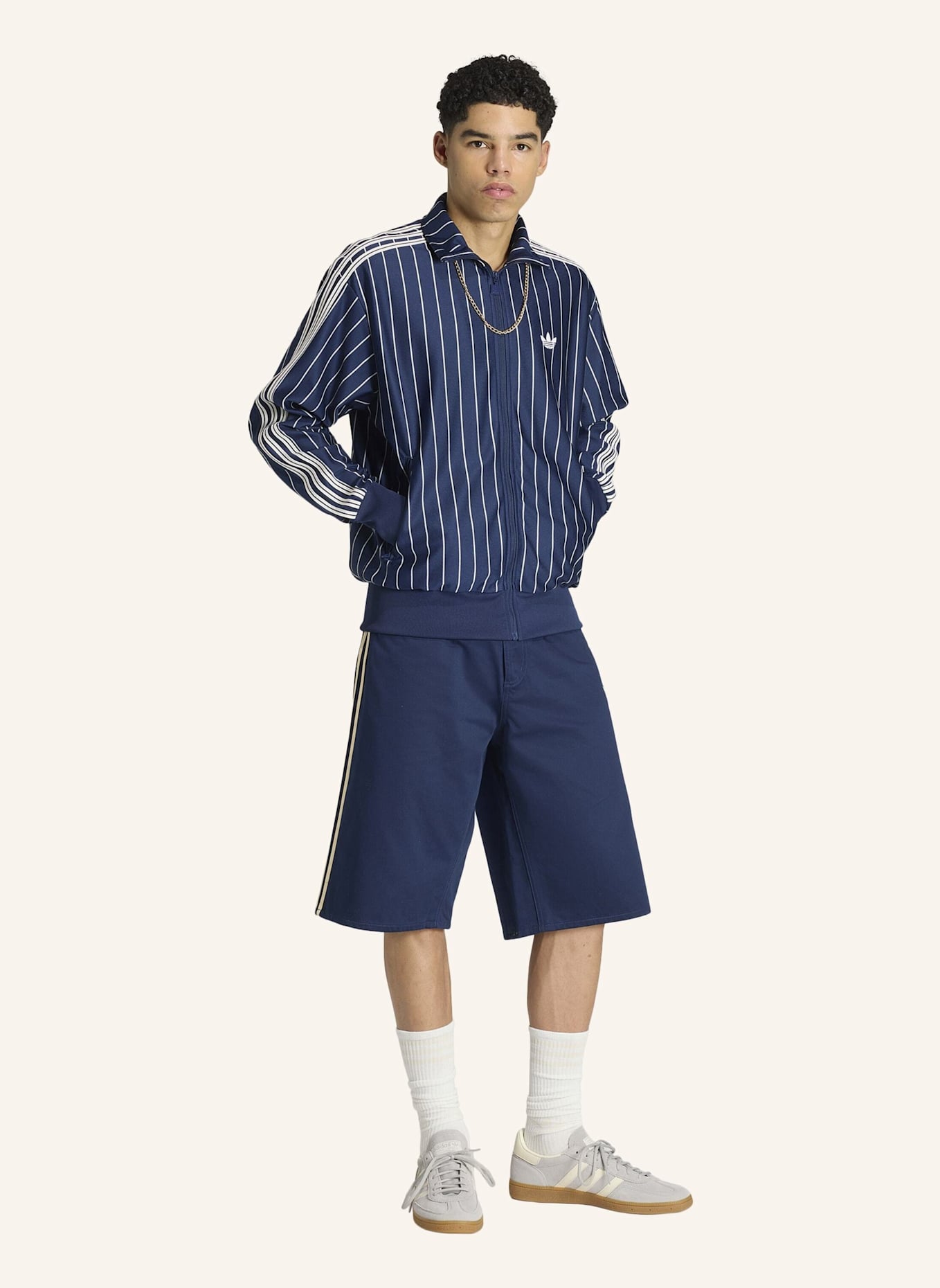 adidas Originals FIREBIRD ORIGINALS JACKE MIT NADELSTREIFEN: BLAU