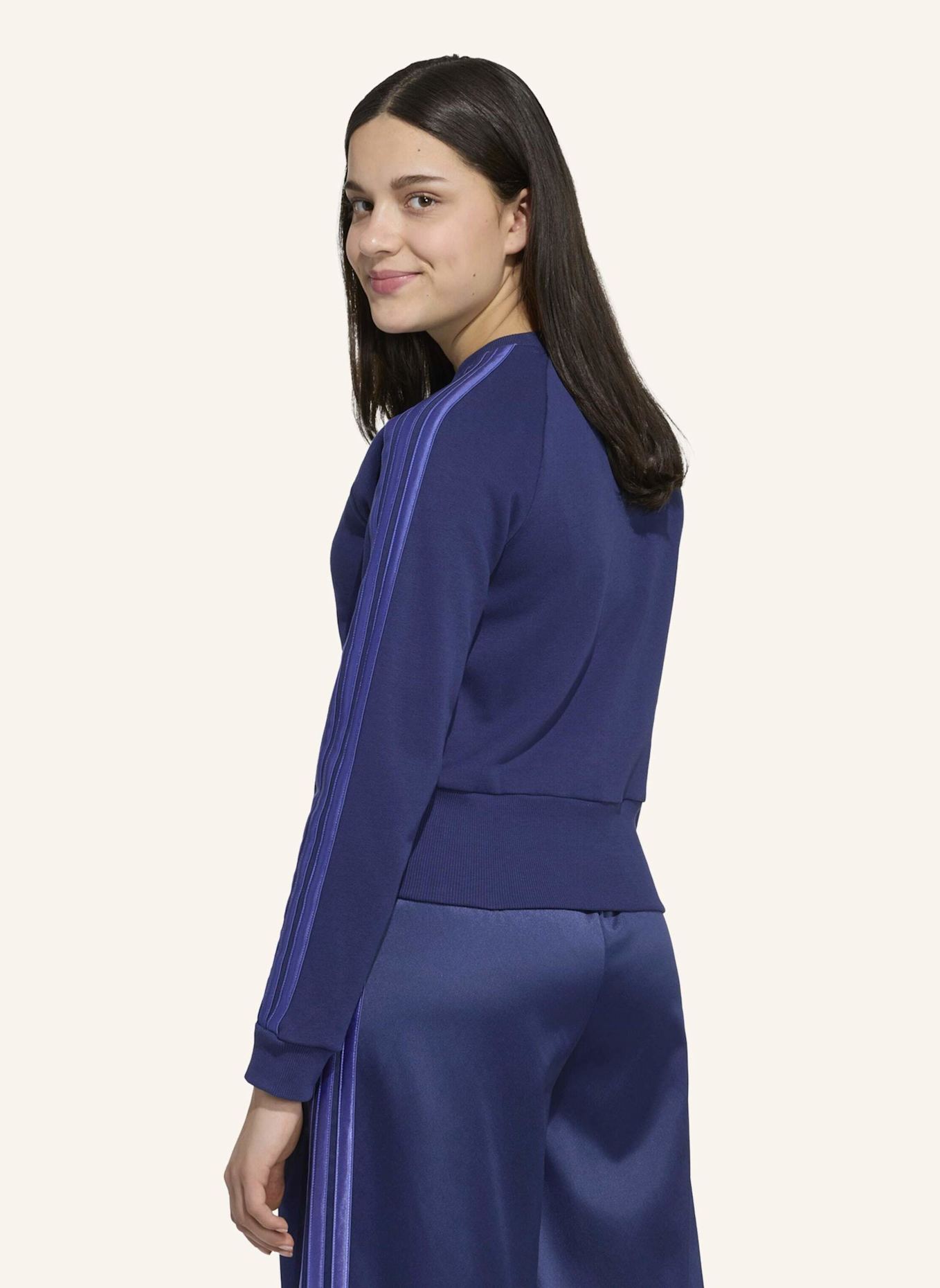 adidas SATIN SWEATSHIRT: BLAU