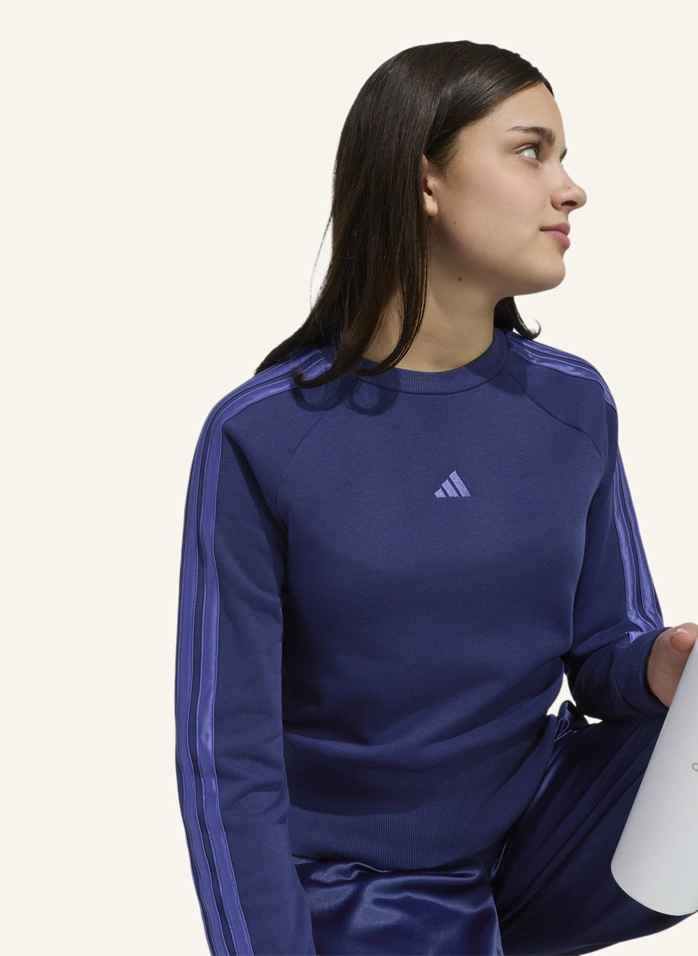 adidas SATIN SWEATSHIRT: BLAU