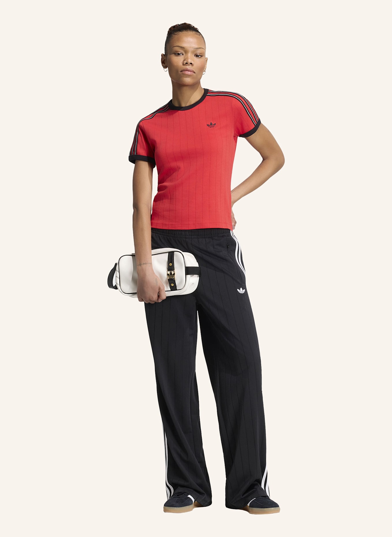 adidas Originals Track Pants FIREBIRD LOOSE: SCHWARZ/ WEISS/ GRAU