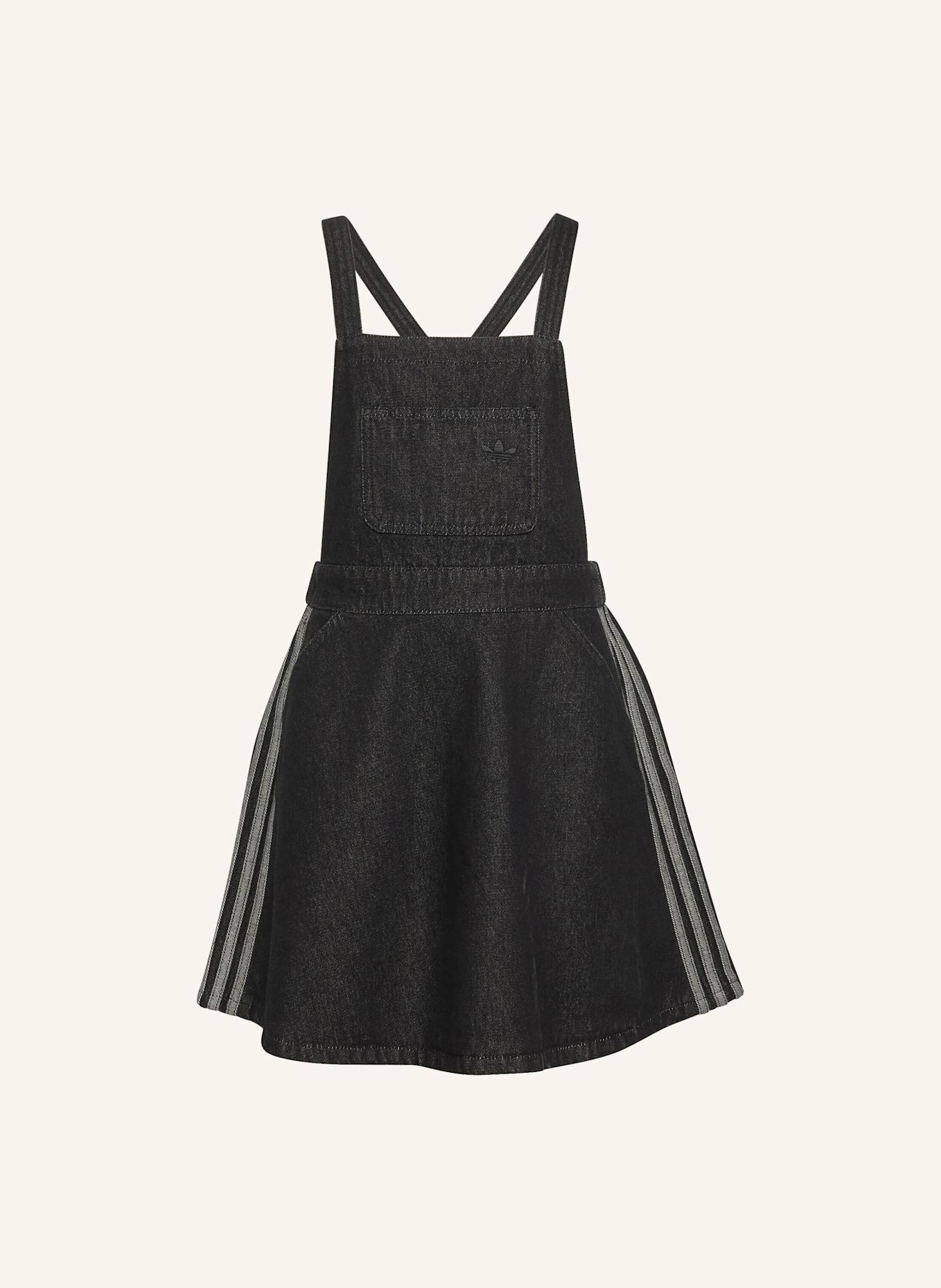 adidas Originals DENIM LATZKLEID: SCHWARZ