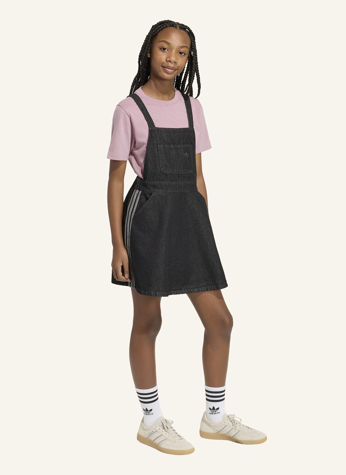 adidas Originals DENIM LATZKLEID: SCHWARZ