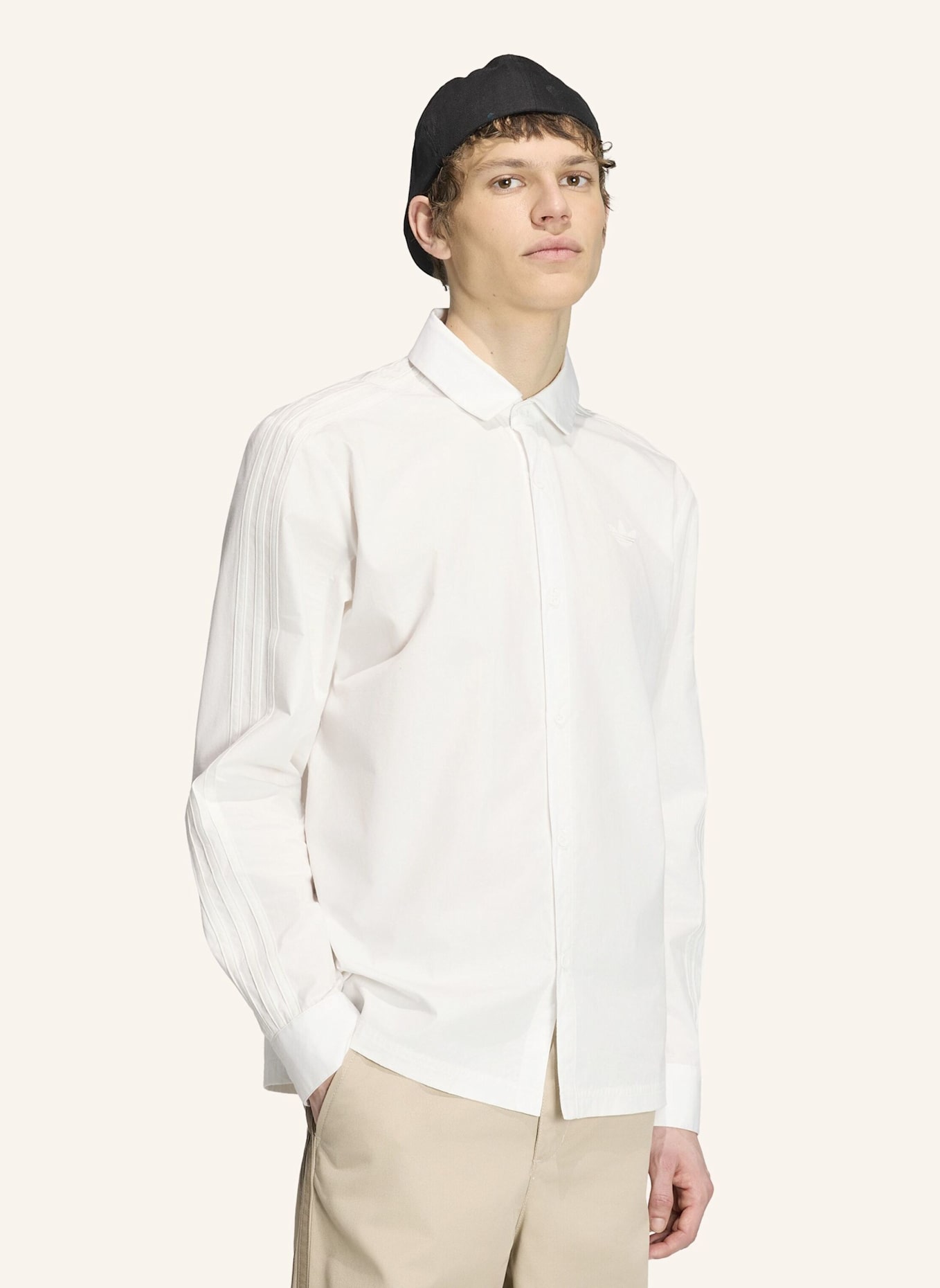 adidas Originals 3-STREIFEN HEMD, KNOPFLEISTE: WEISS