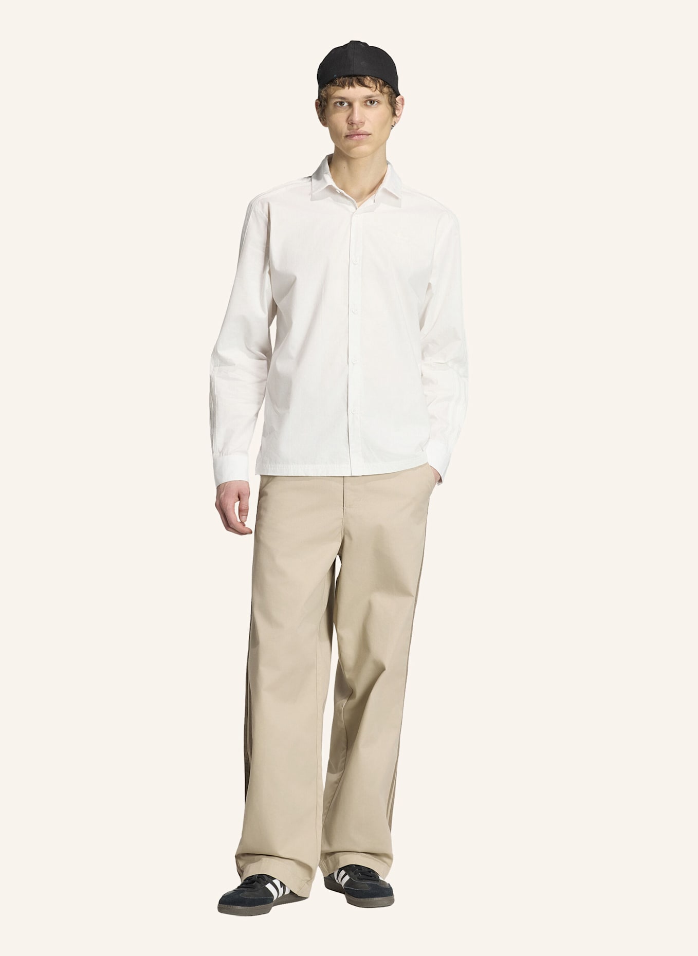 adidas Originals 3-STREIFEN HEMD, KNOPFLEISTE: WEISS