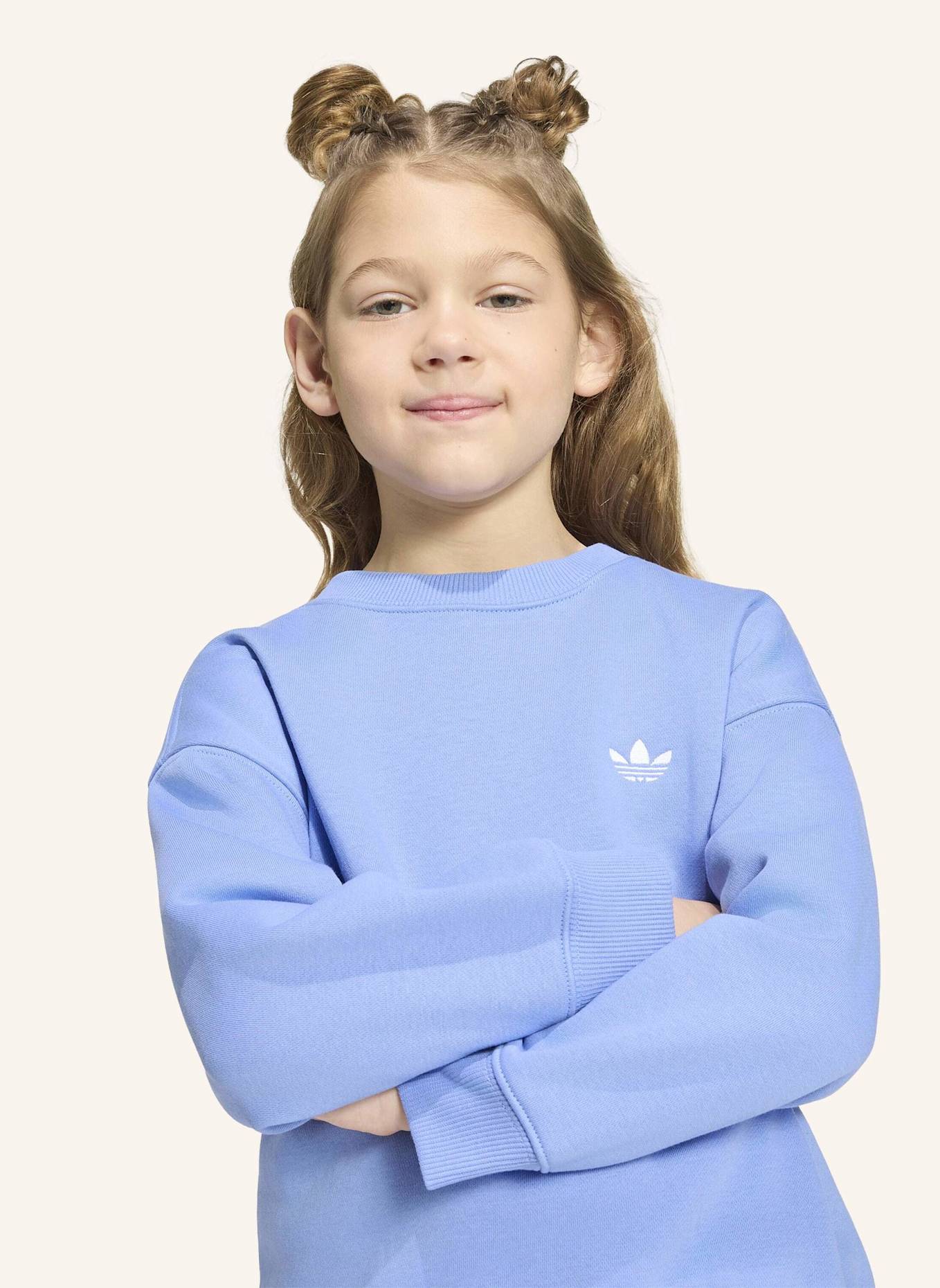 adidas Originals JOGGINGANZUG MIT RUNDHALSAUSSCHNITT, LOCKER GESCHNITTEN: BLAU