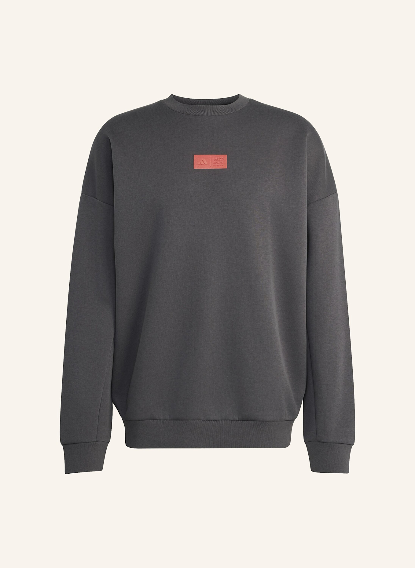 adidas AUDI REVOLUT F1 TEAM ELEVATED CREW SWEAT SWEATSHIRT: SCHWARZ/ ROT