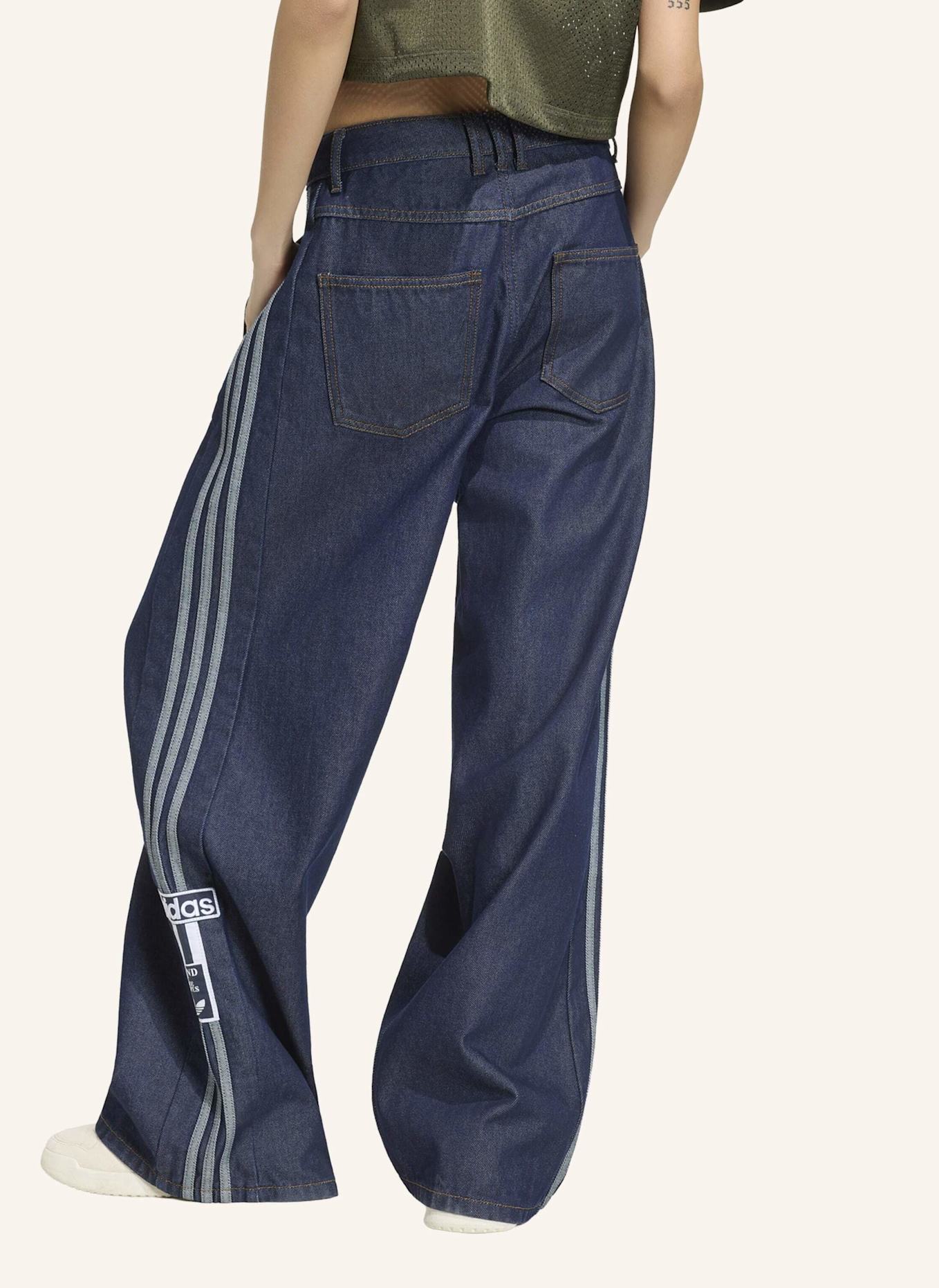 adidas Originals ADIBREAK JEANS, WEITES BEIN, MITTELHOHER BUND: BLAU