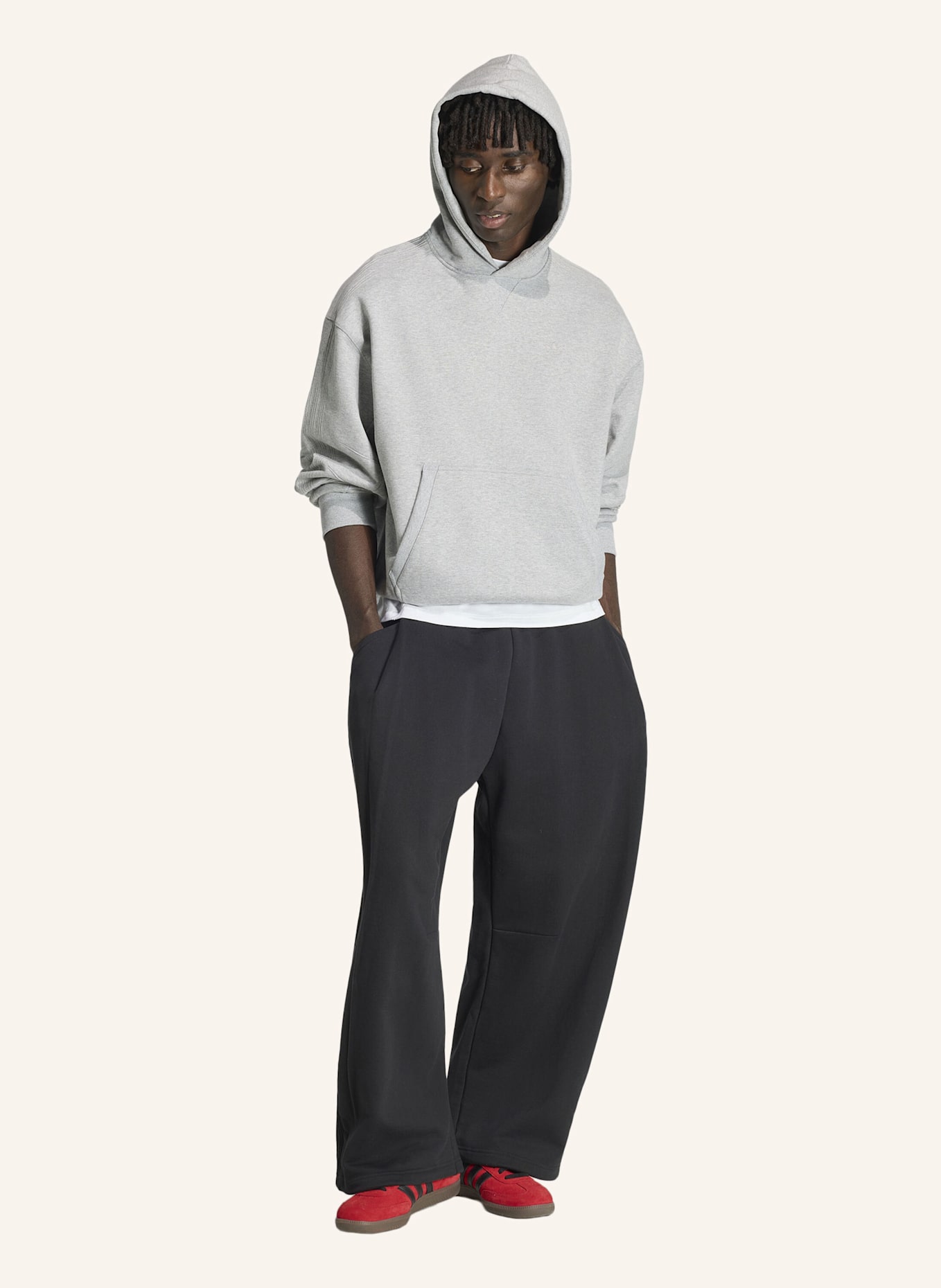 adidas Originals PREMIUM ESSENTIALS HOSE OFFENER WEITER SAUM: SCHWARZ
