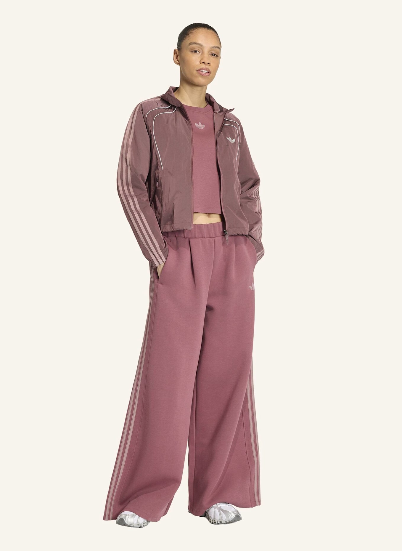 adidas Originals TEAMGEIST ORIGINALS JACKE: ROT/ SILBER/ LILA