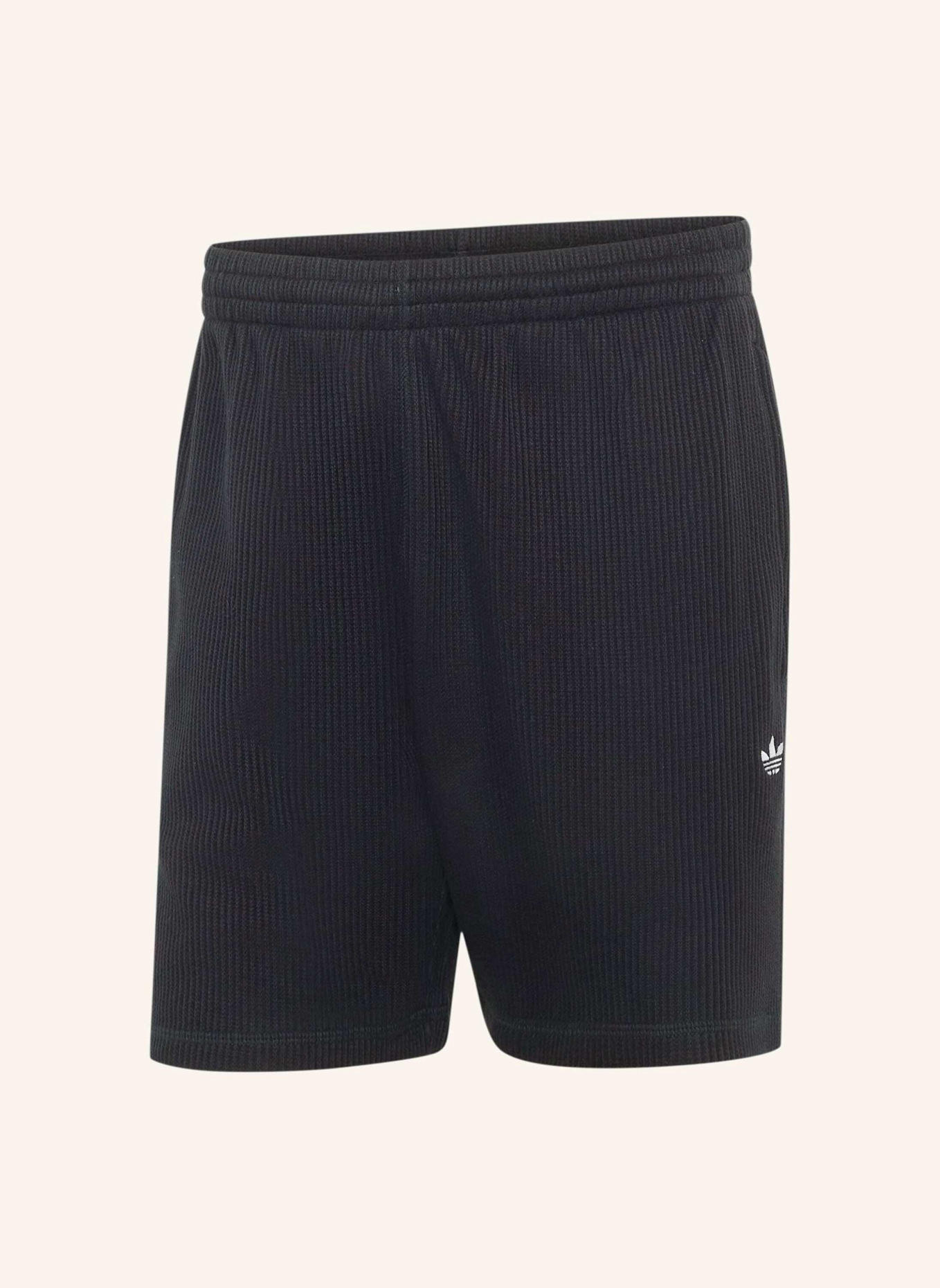 adidas Originals TREFOIL ESSENTIALS WAFFELSTRICK-SHORTS: SCHWARZ