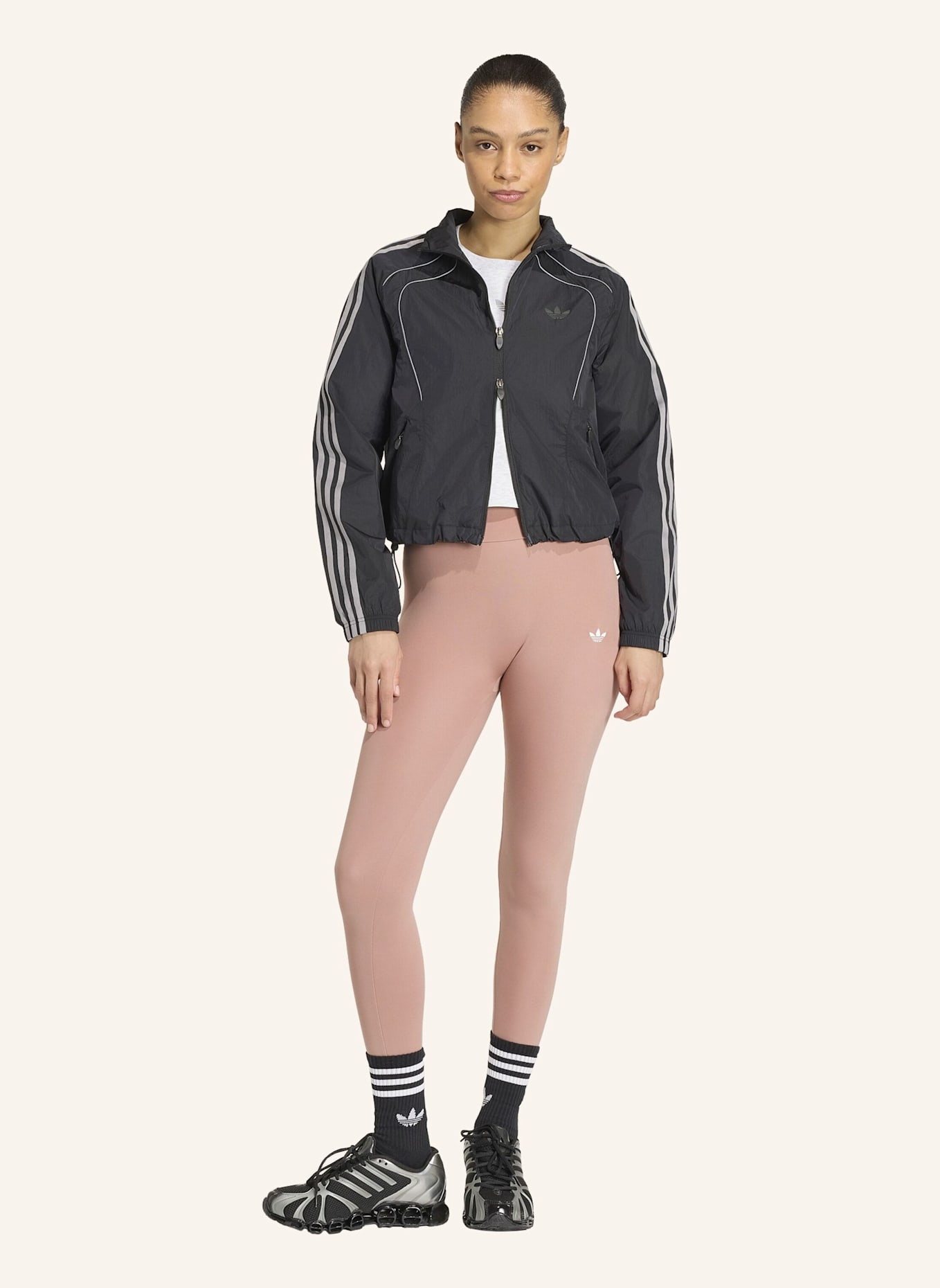 adidas Originals TEAMGEIST ORIGINALS JACKE: SCHWARZ/ GRAU