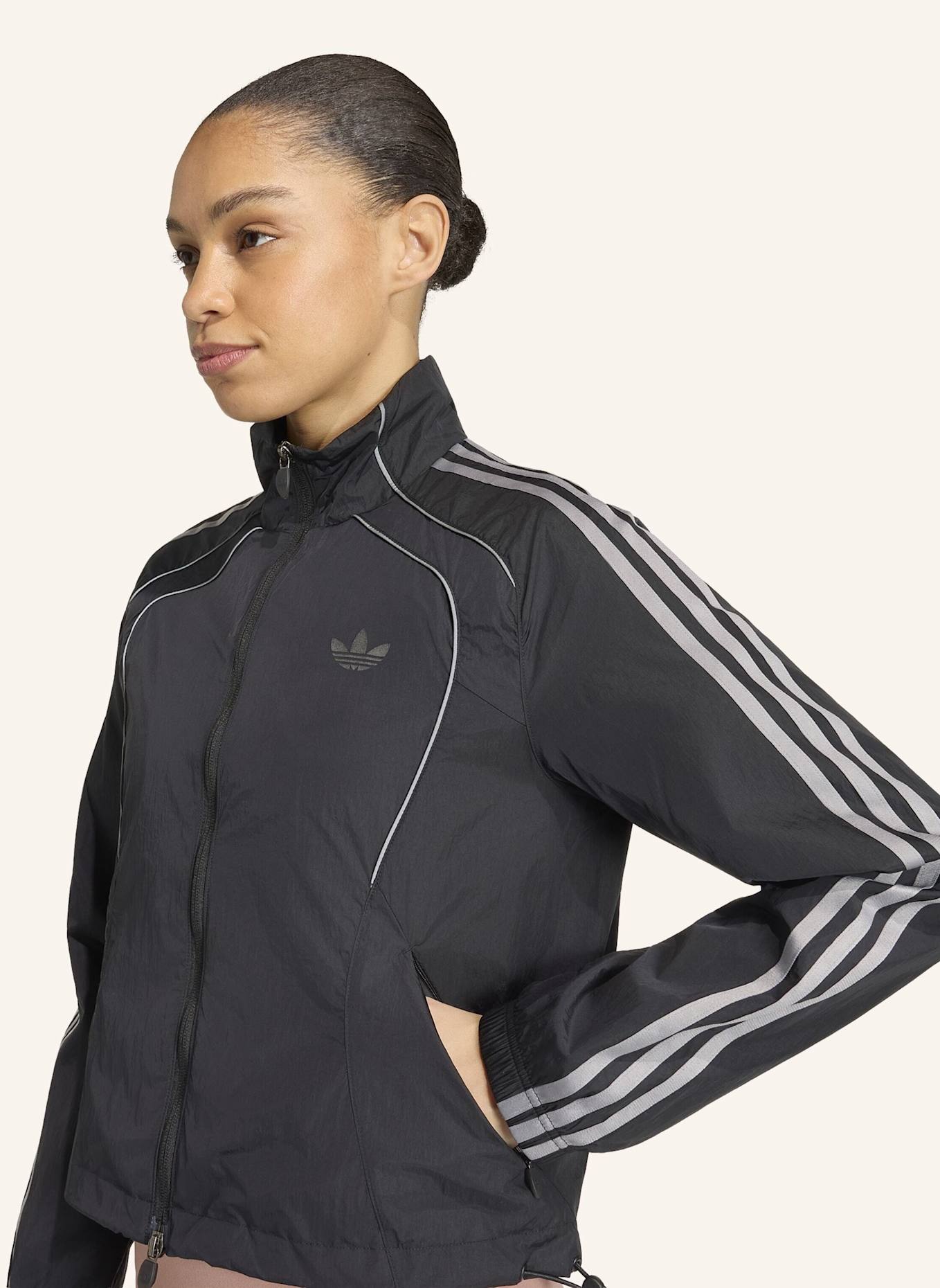 adidas Originals TEAMGEIST ORIGINALS JACKE: SCHWARZ/ GRAU