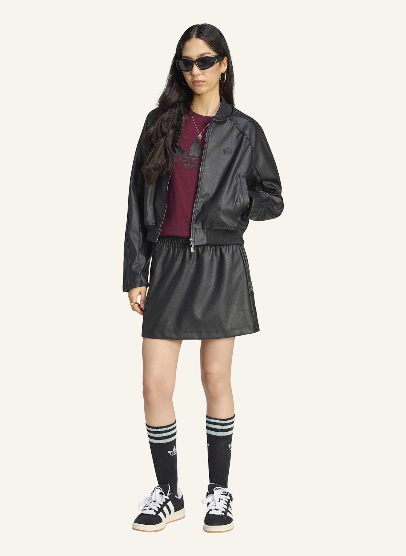 adidas Originals SST ORIGINALS JACKE KUNSTLEDER: SCHWARZ/ ROT