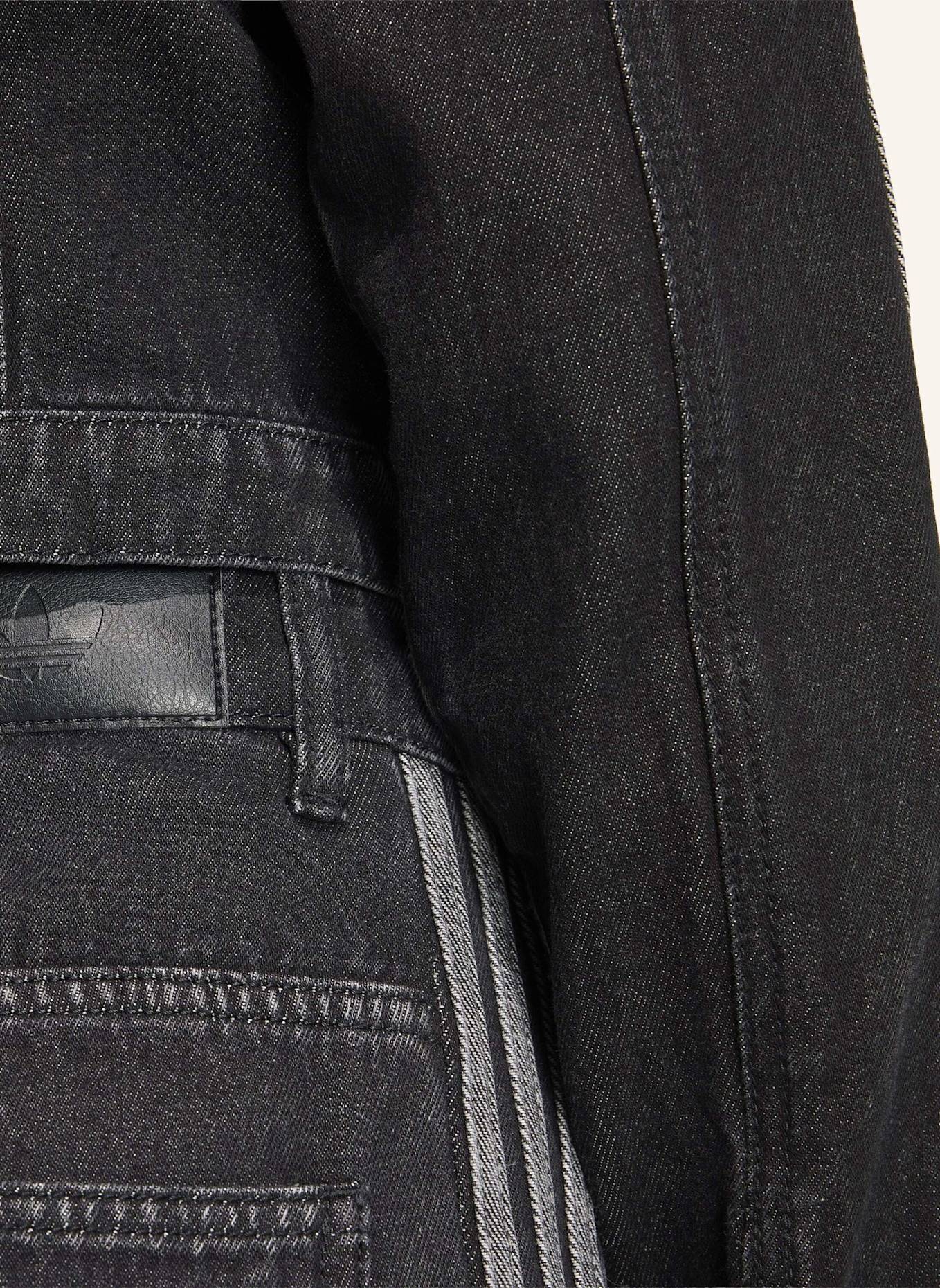 adidas Originals JEANSHOSE, HOHER BUND, WEITES BEIN: SCHWARZ