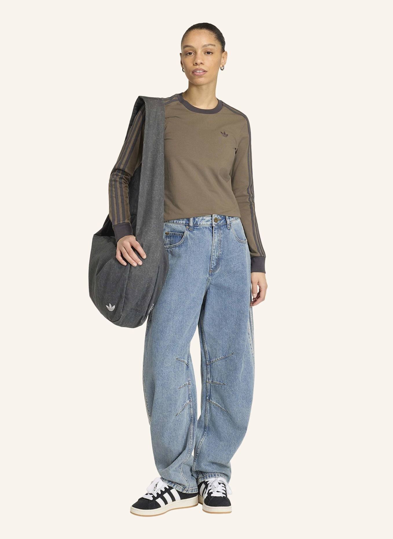 adidas Originals BARREL-JEANSHOSE, HOHER BUND: BLAU