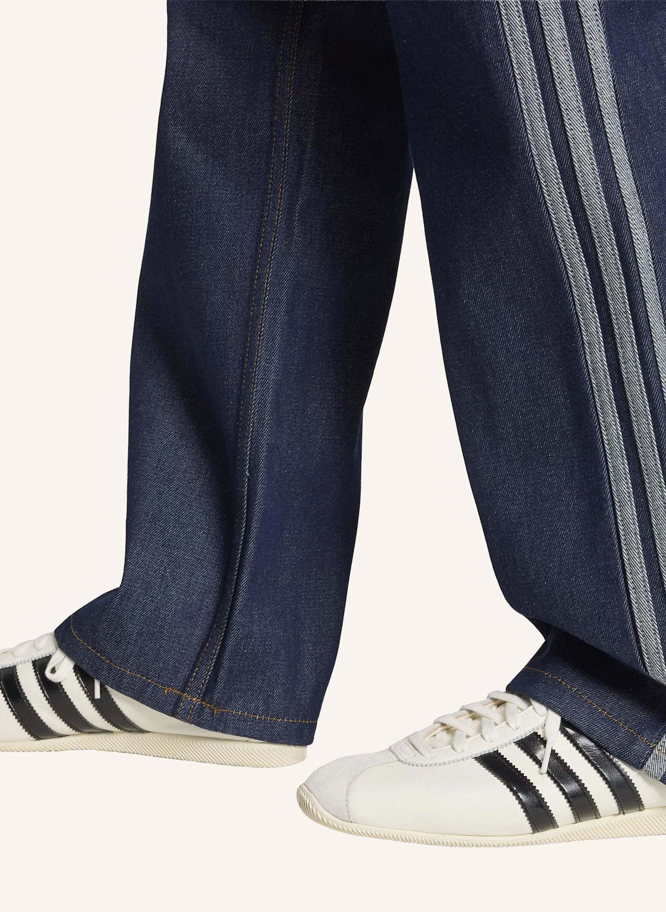 adidas Originals FIREBIRD JEANSHOSE, MITTELHOHER BUND, GERADE GESCHNITTEN: BLAU