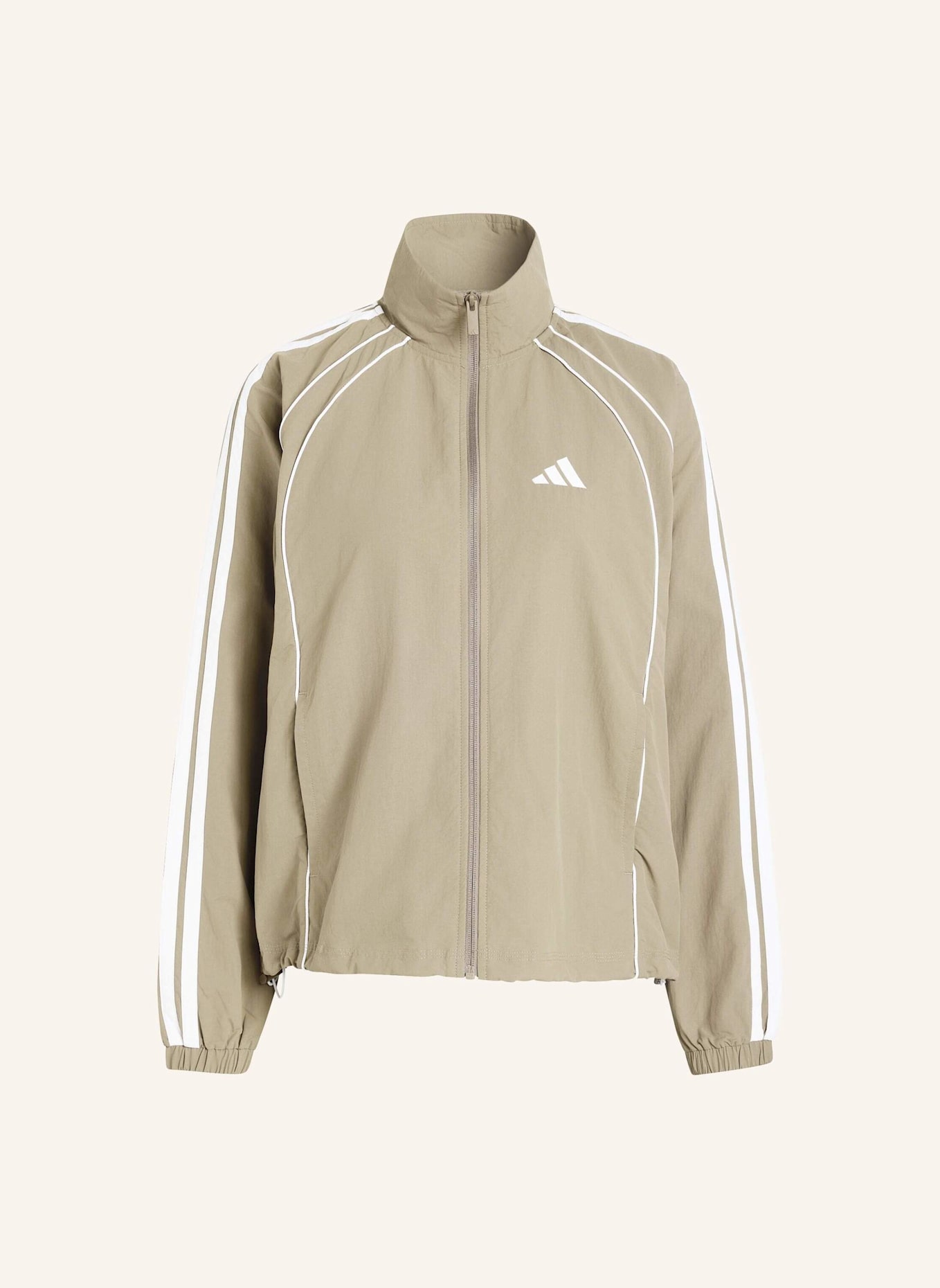 adidas ICONIC TRAININGSJACKE, GEWEBT, 3-STREIFEN: KHAKI