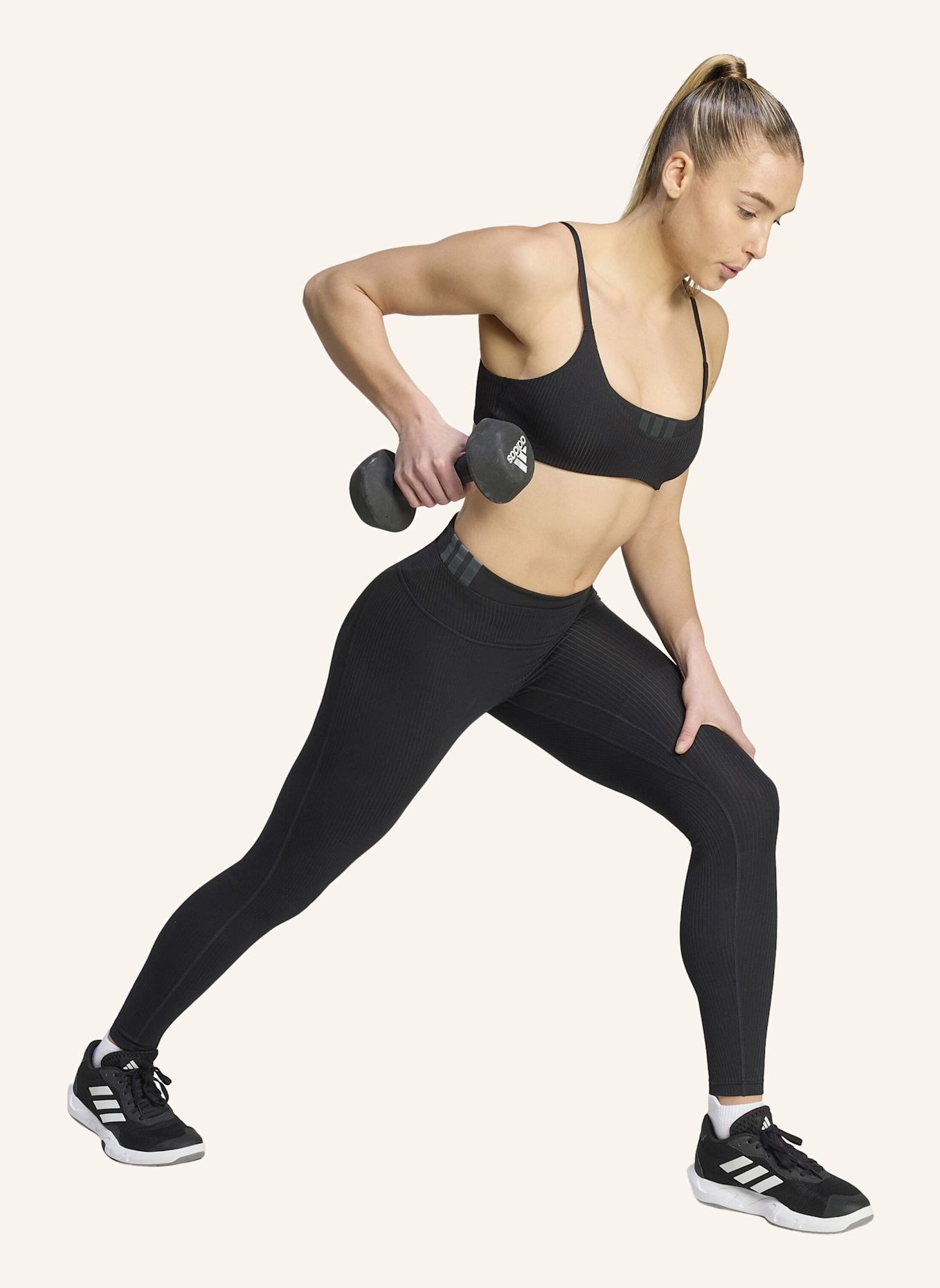 adidas ALL ME LEGGINGS, GERIPPT: SCHWARZ