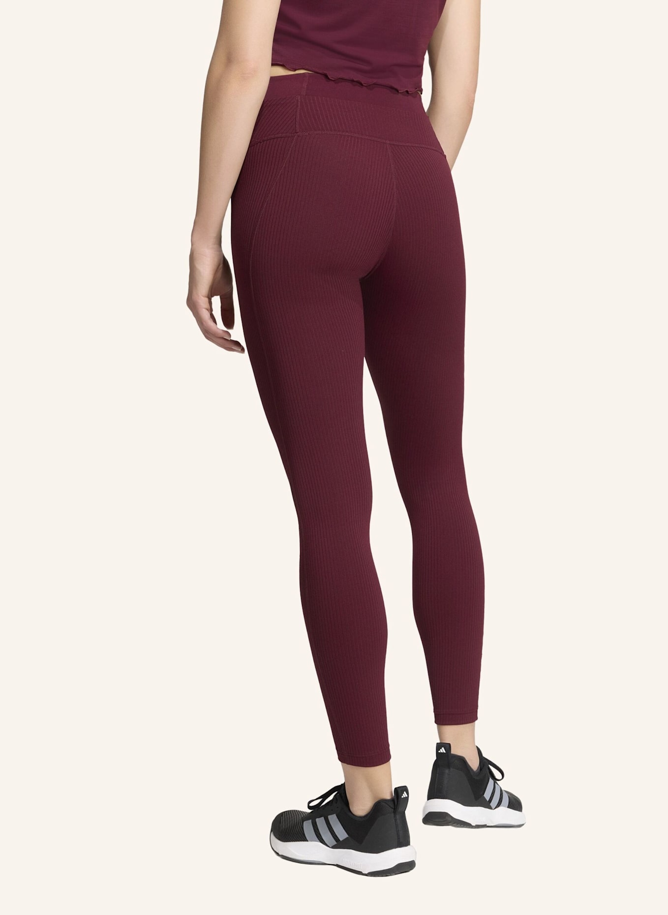 adidas ALL ME LEGGINGS, GERIPPT: ROT