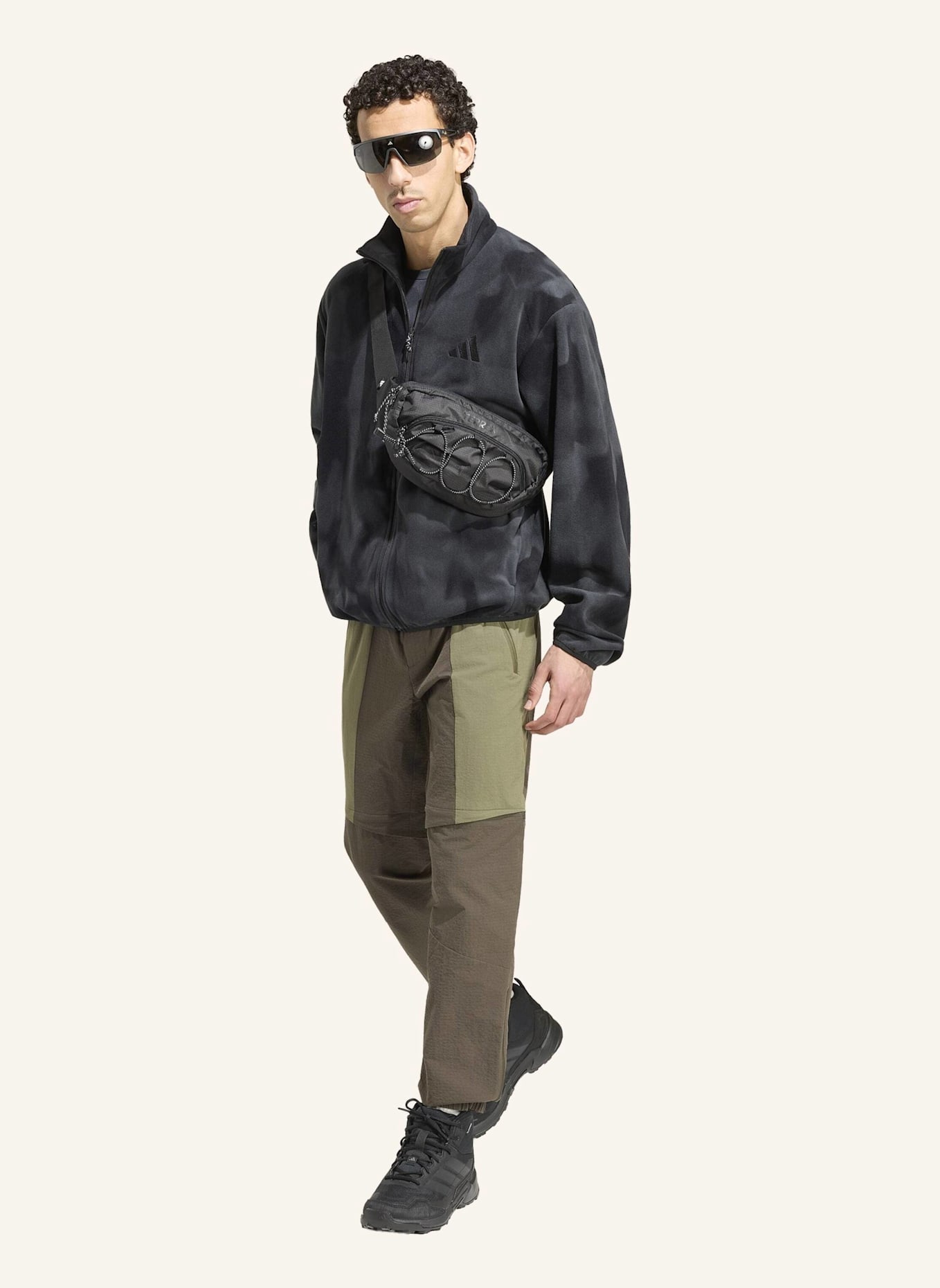 adidas TERREX TERREX MULTI CLIMAWARM FLEECEJACKE, DURCHGEHENDER REISSVERSCHLUSS: GRAU / SCHWARZ