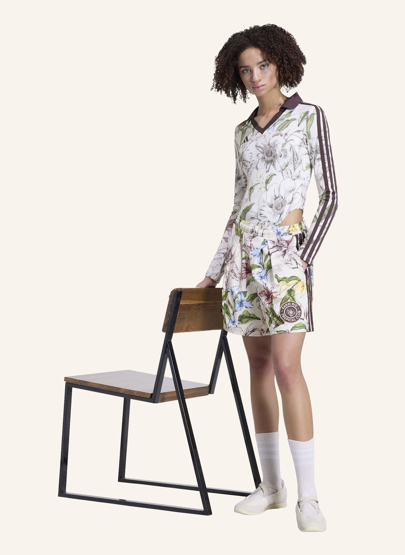 adidas ADIDAS X FARM RIO ONESIE: ECRU