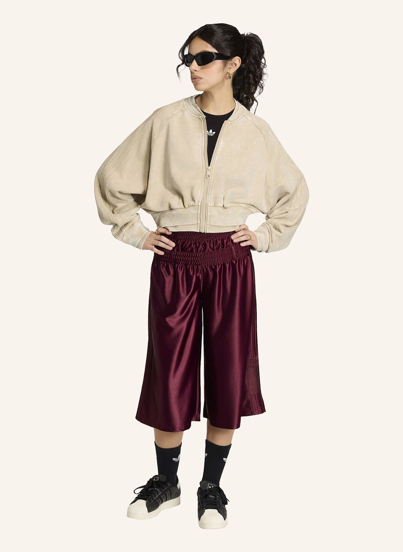 adidas Originals SST TRACK TOP, KÜRZER GESCHNITTEN, ZWEILAGIG: BEIGE