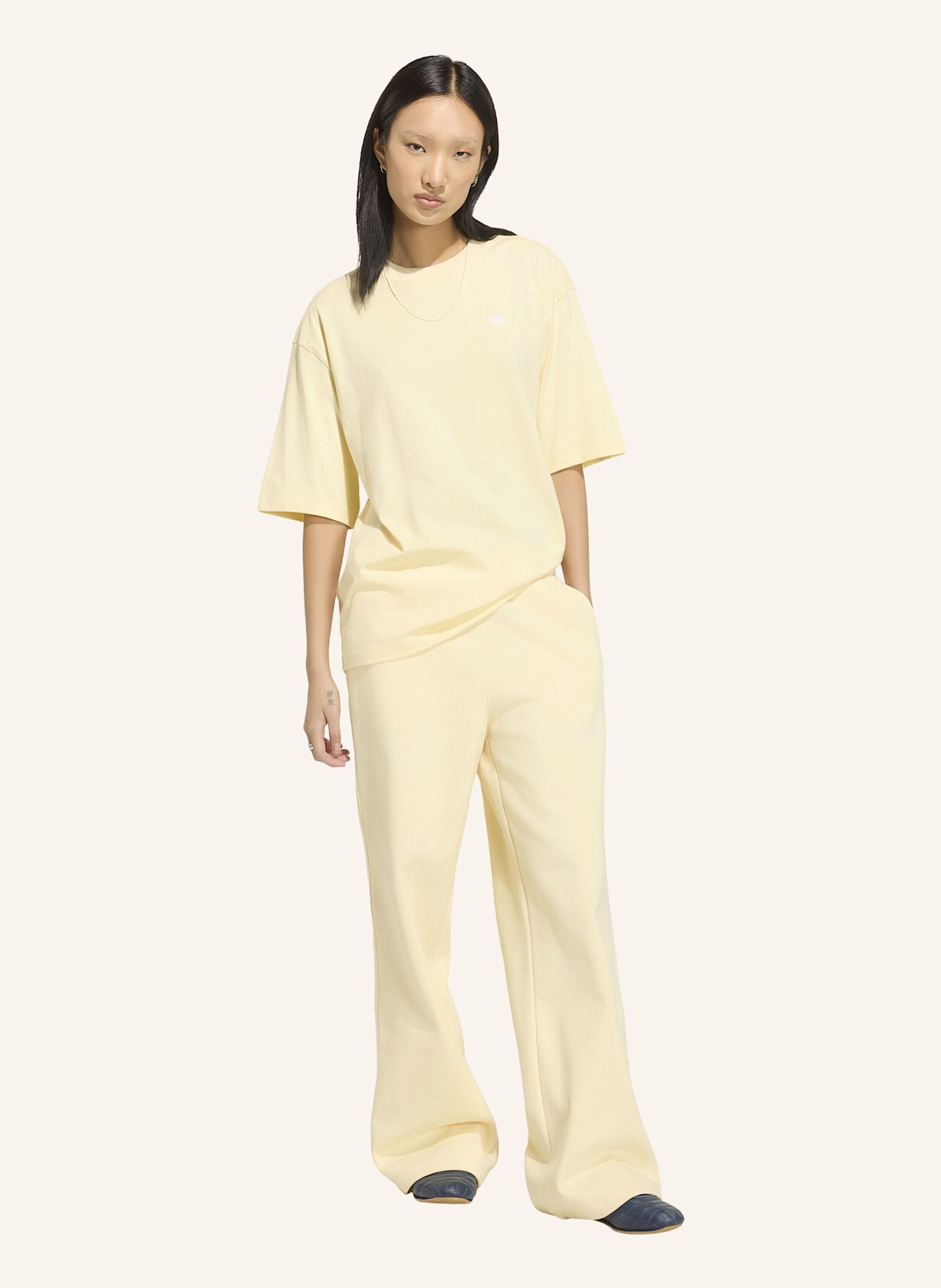 adidas Originals ESSENTIALS FLEECE-HOSE, WEITES BEIN: CREME