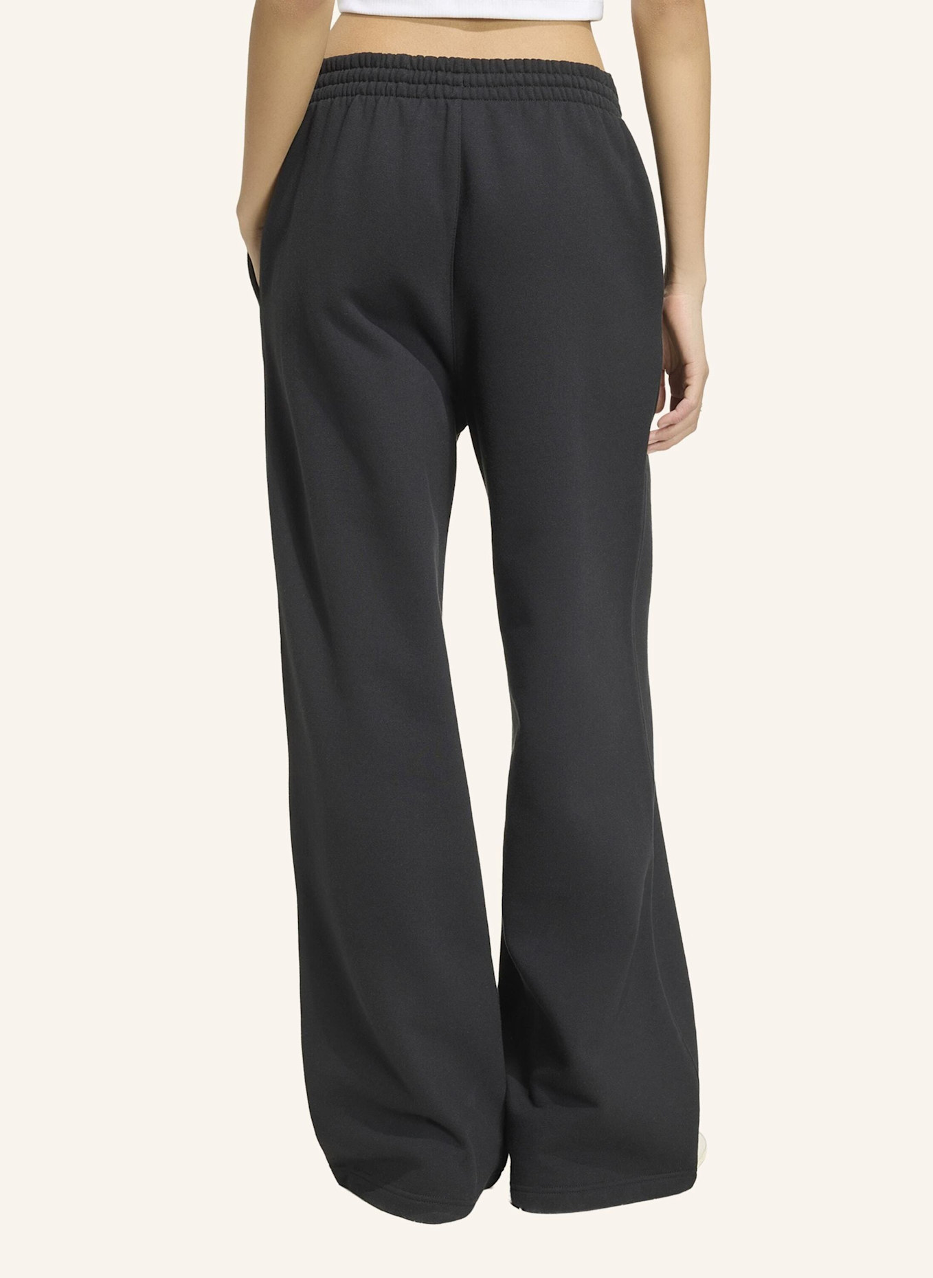 adidas Originals ESSENTIALS FLEECE-HOSE, WEITES BEIN: SCHWARZ