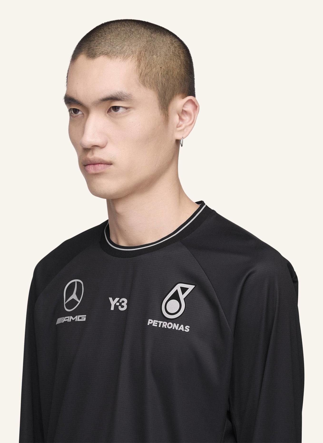 Y-3 Y-3 MERCEDES MECHANICS LANGÄRMELIGES JERSEY: SCHWARZ