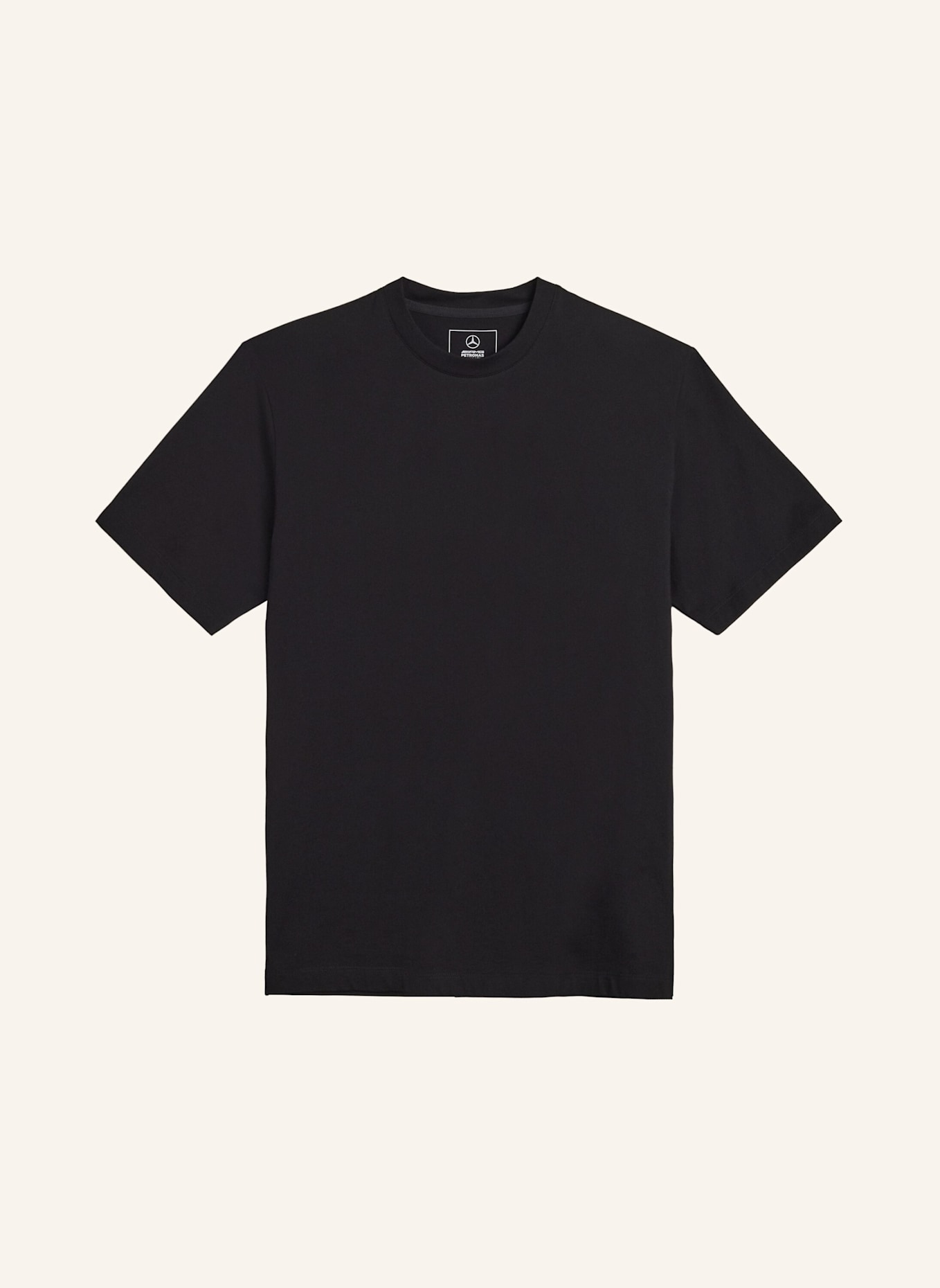 Y-3 Y-3 MERCEDES-AMG PETRONAS FORMULA 1 TEAM LOGO STACK T-SHIRT, KURZÄRMELIG: SCHWARZ