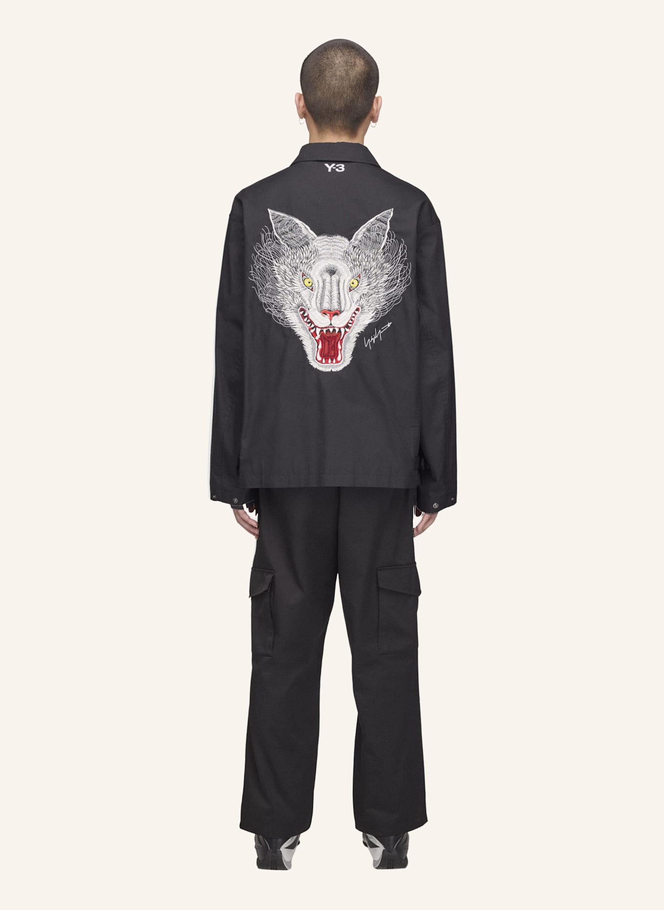 Y-3 Y-3 MERCEDES WOLF JACKE: SCHWARZ
