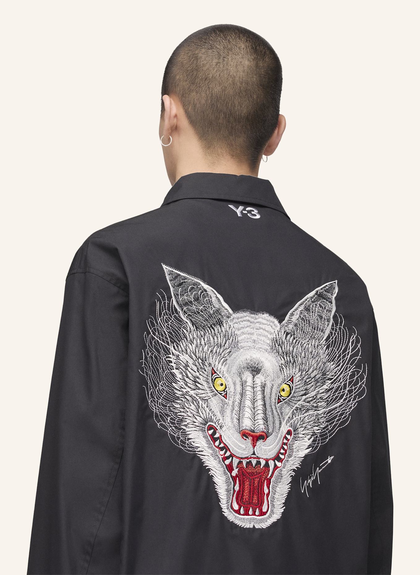 Y-3 Y-3 MERCEDES WOLF JACKE: SCHWARZ