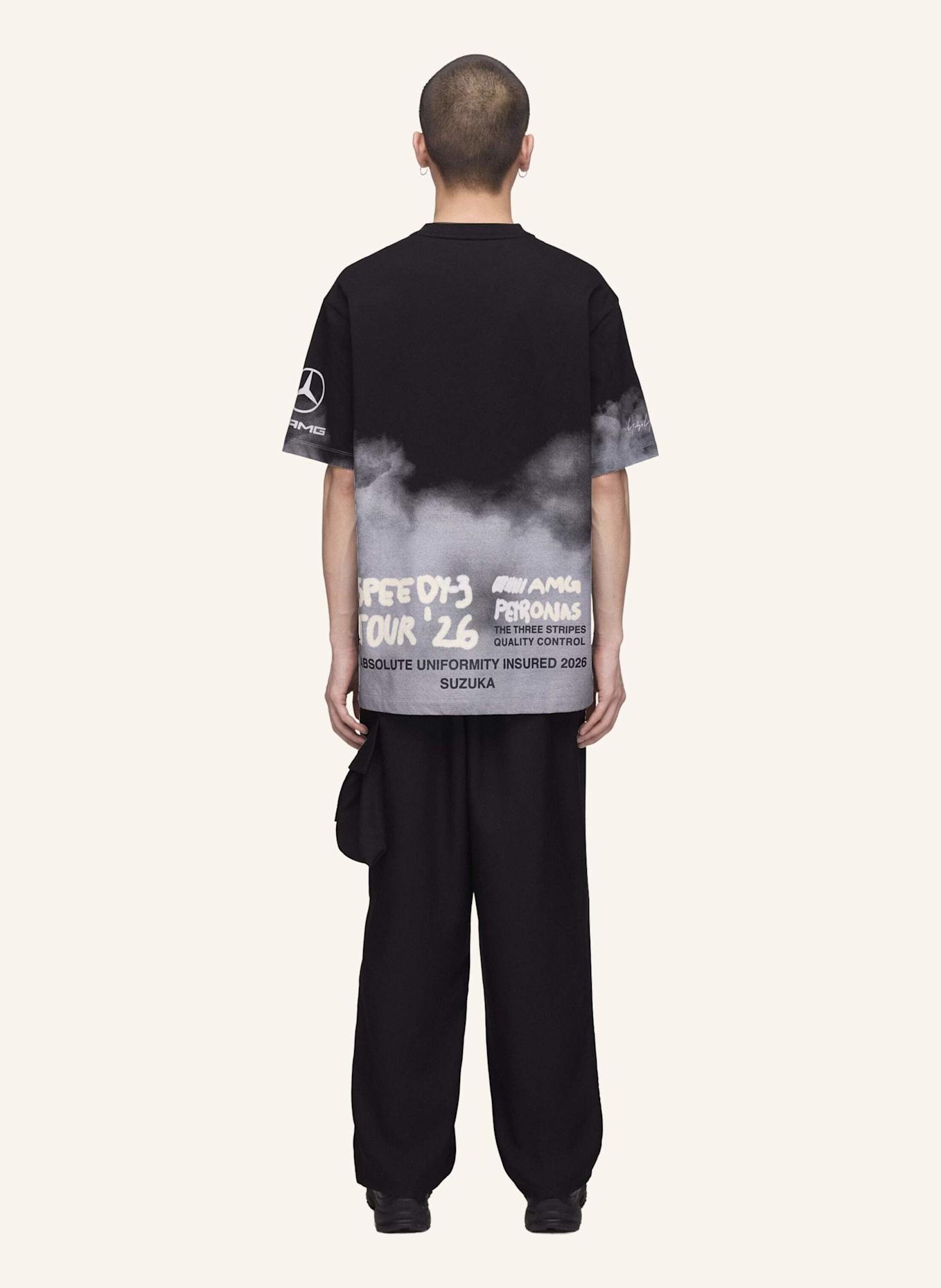 Y-3 Y-3 MERCEDES - AMG PETRONAS FORMULA 1 TEAM TOUR T-SHIRT: SCHWARZ