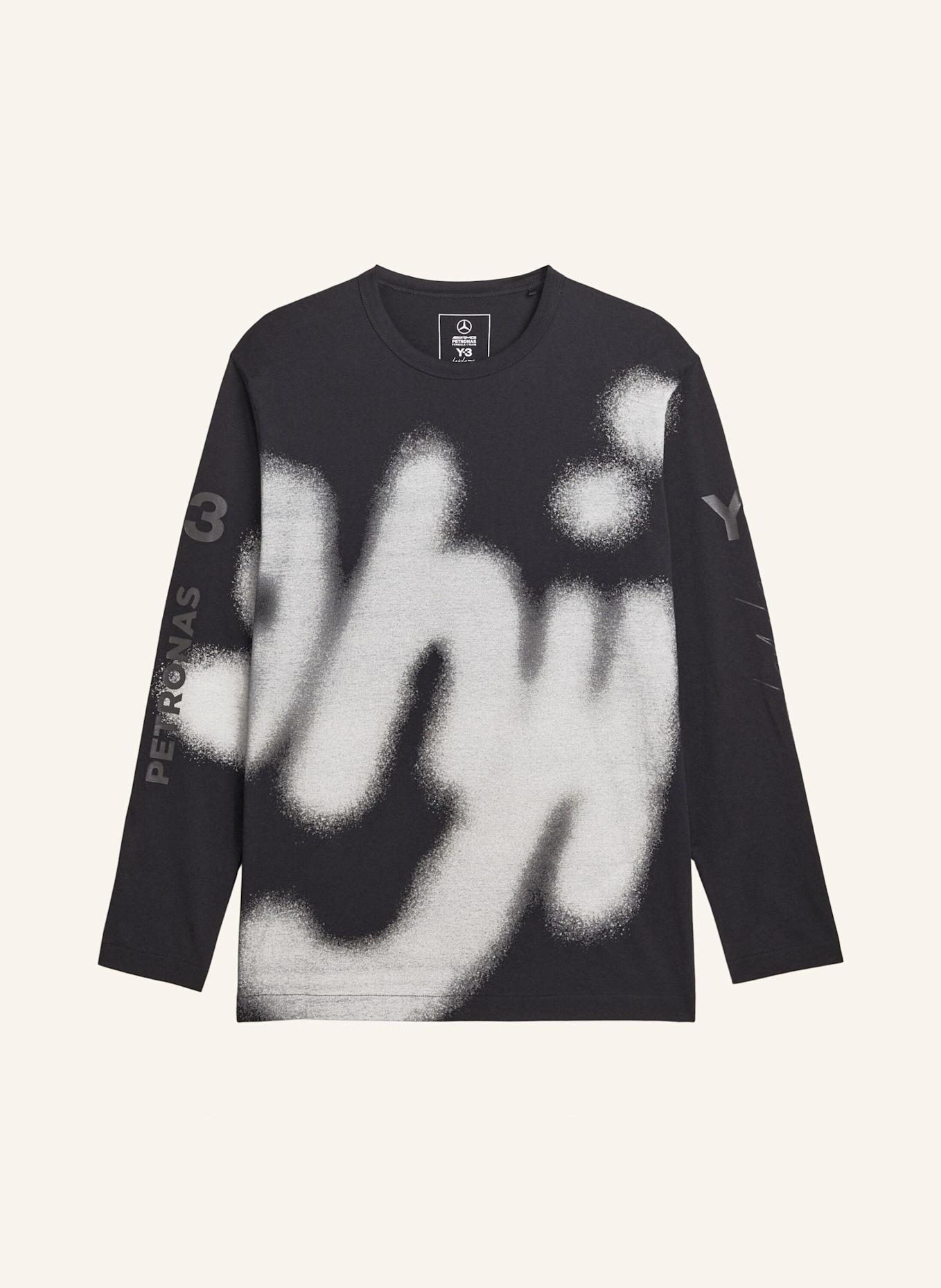 Y-3 Y-3 MERCEDES - AMG PETRONAS FORMULA 1 TEAM YOHJI GRAFIK-LONGSLEEVE: SCHWARZ