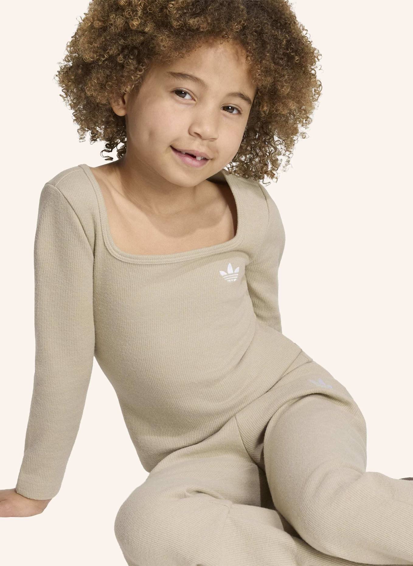 adidas Originals WINTERIZED SET RIPPSTRICK LONGSLEEVE LEGGINGS: BEIGE
